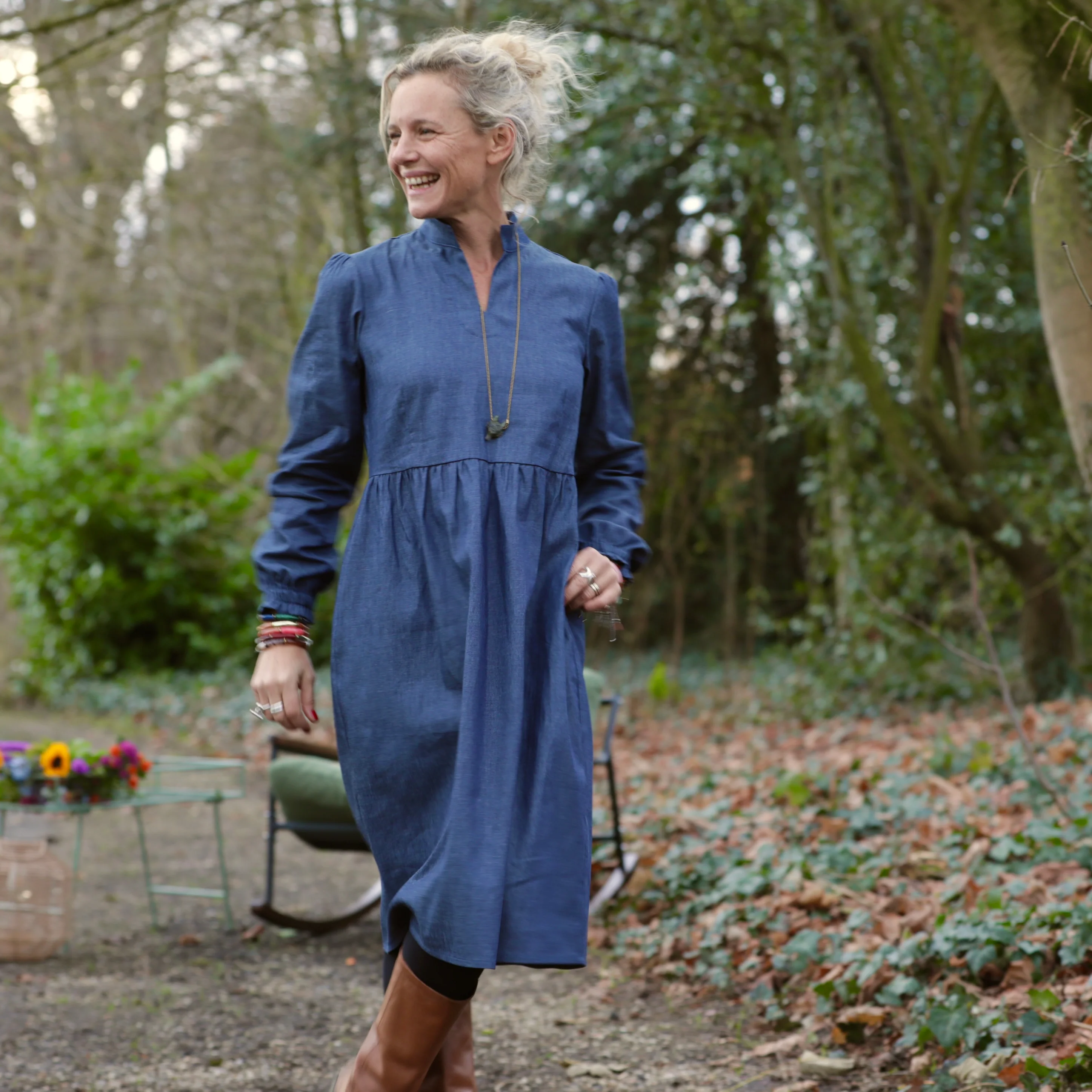 Robe Allegra - jean de coton bleu - Image 3