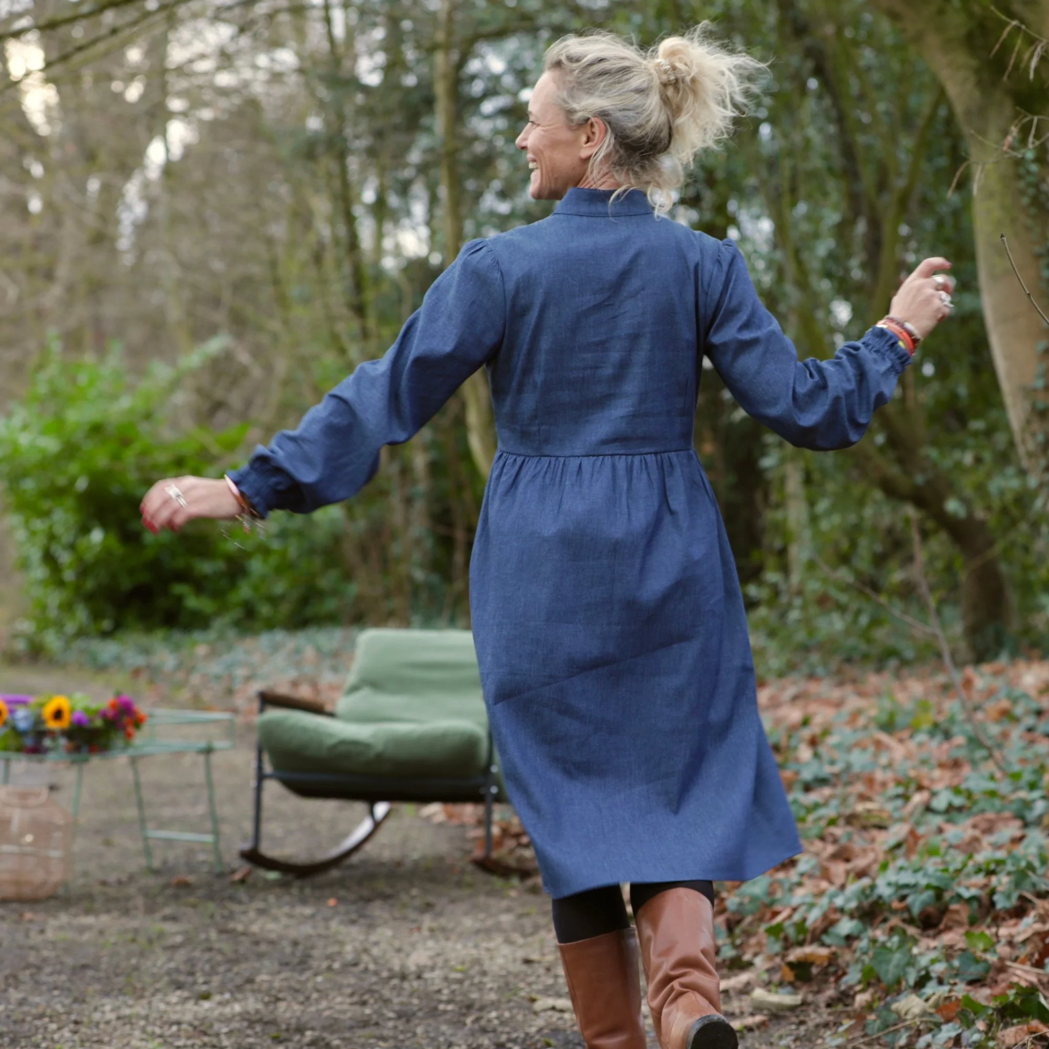 Robe Allegra - jean de coton bleu - Image 4