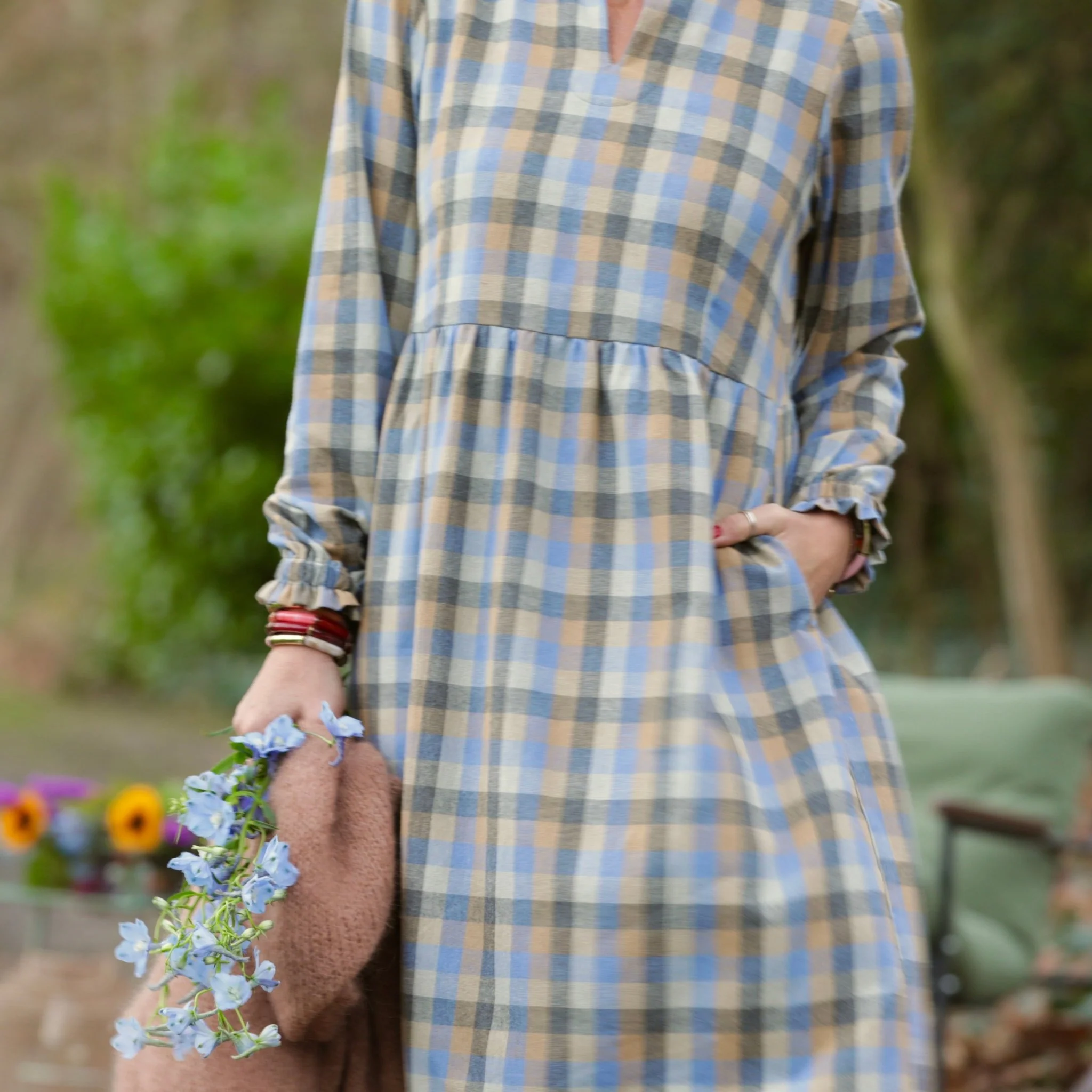 Robe Allegra - Tartan carreaux bleuté - Image 4