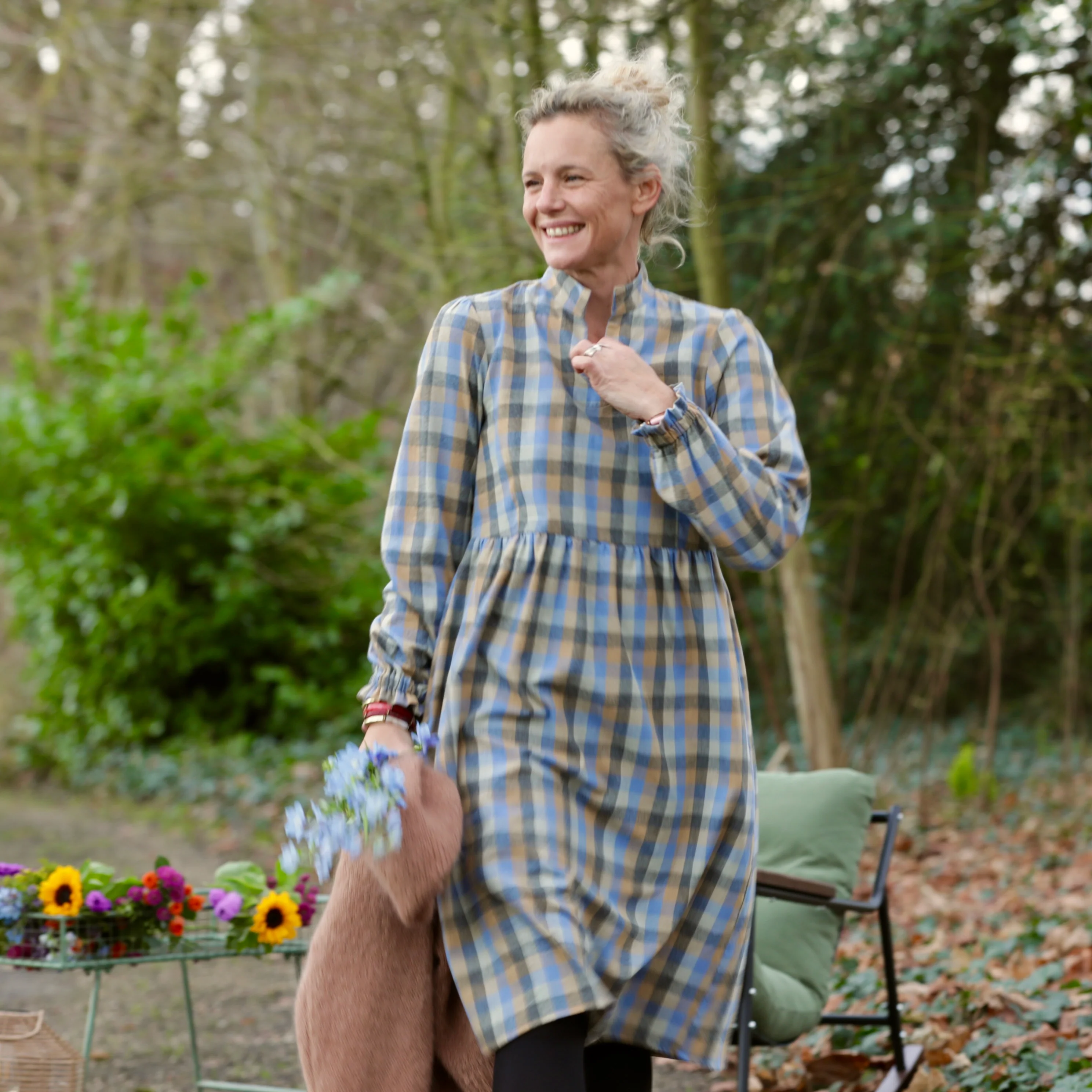 Robe Allegra - Tartan carreaux bleuté - Image 5