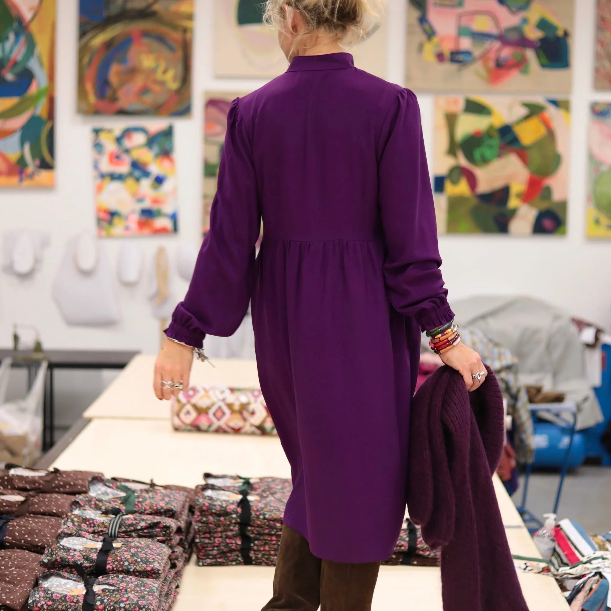 Robe Allegra - viscose prune - Image 3