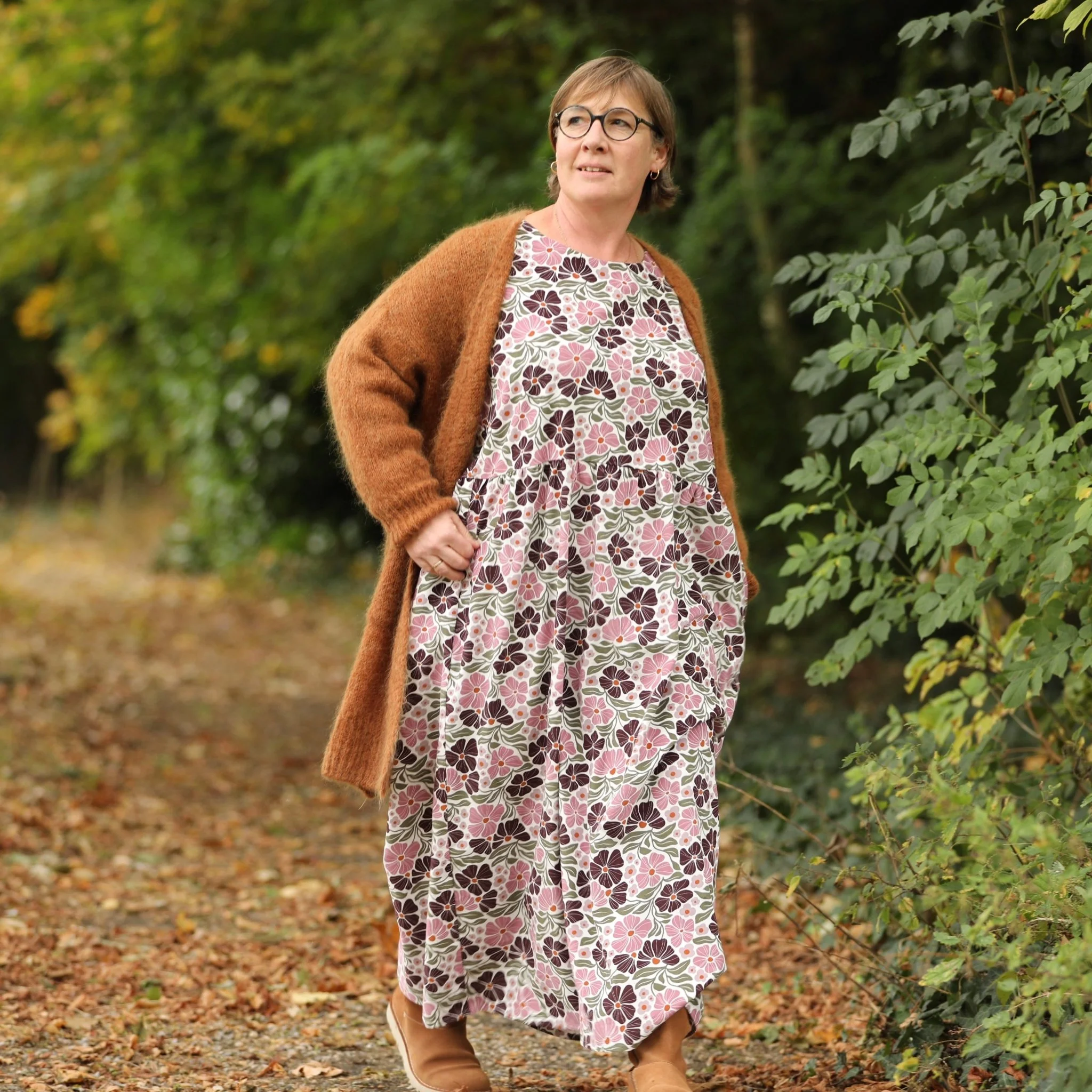 Robe Anaëlle - Double gaze de coton marine - Image 10