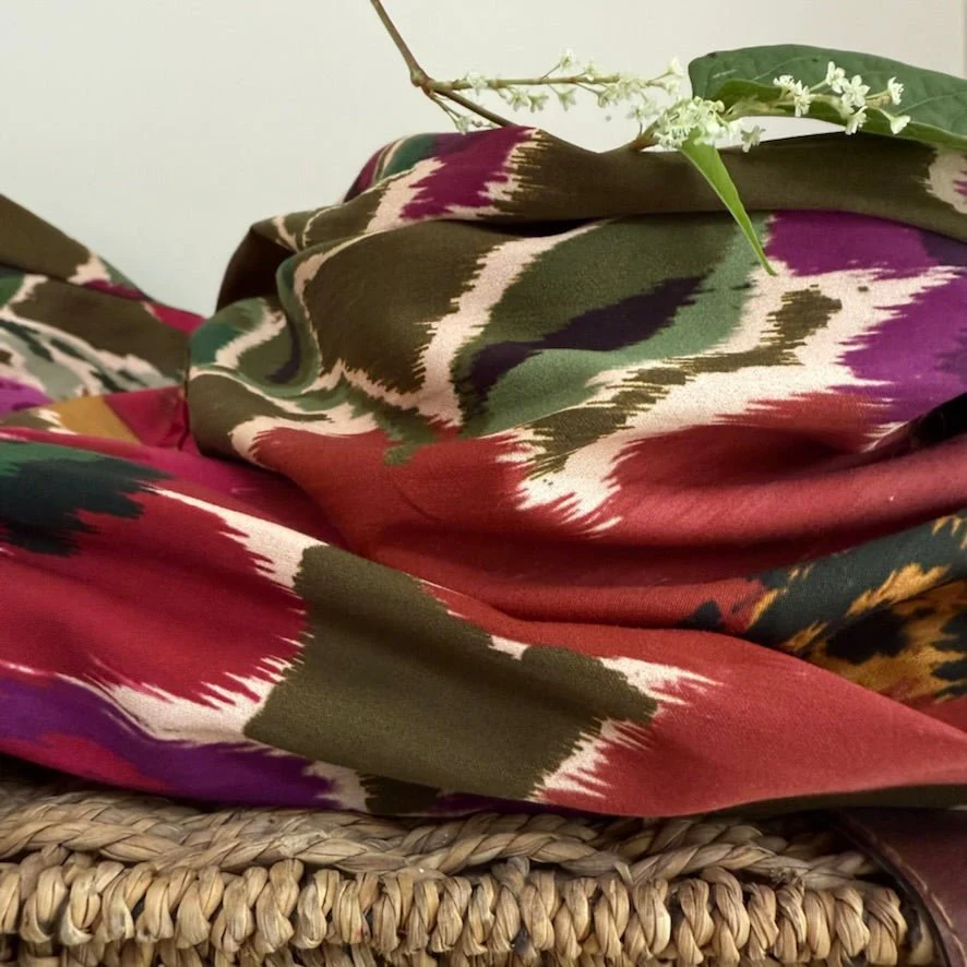Robe Anaëlle - Satin de coton fleuri Toscane - Image 2