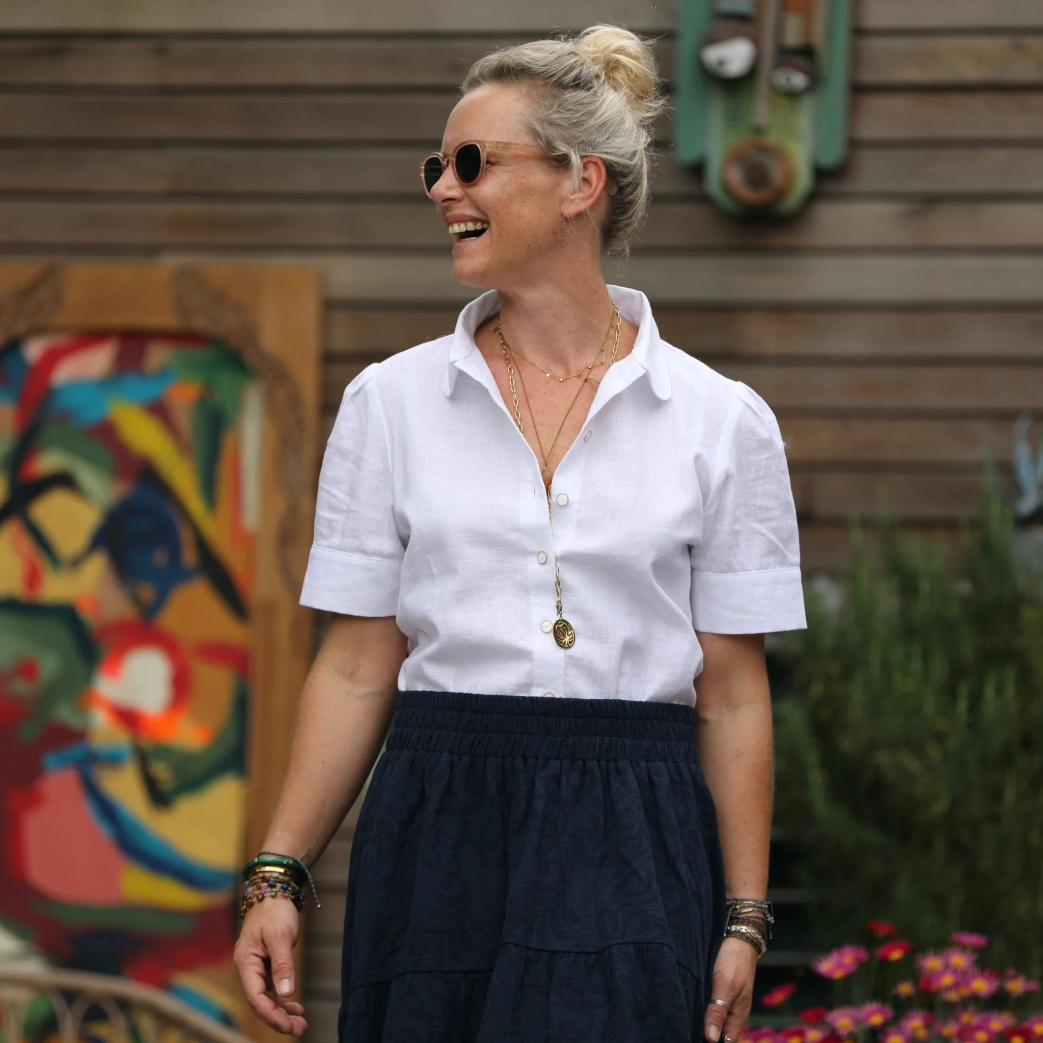 Blouse Amandine - lin blanc cassé - Image 11