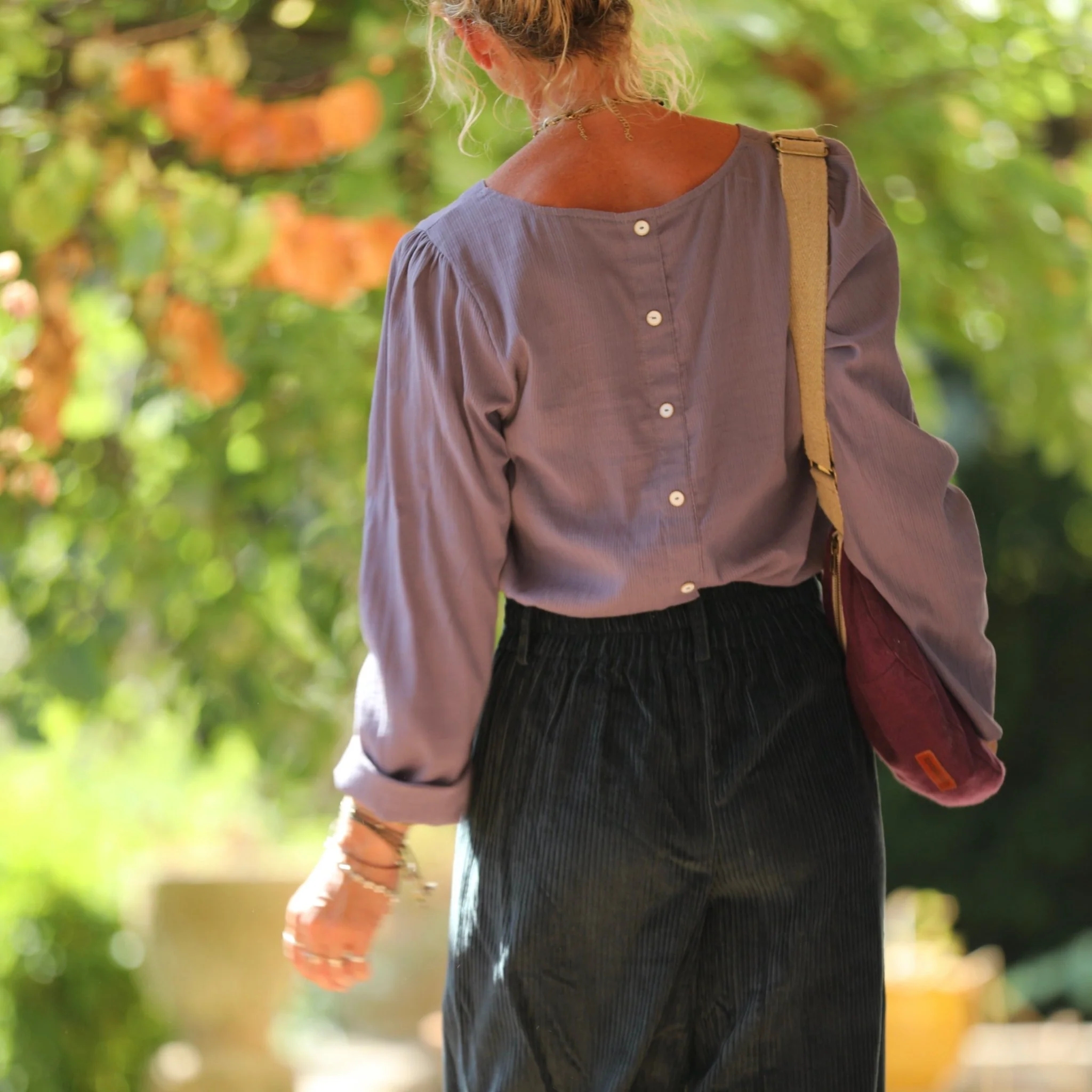 Blouse Flora - coton tressé lavande - Image 16
