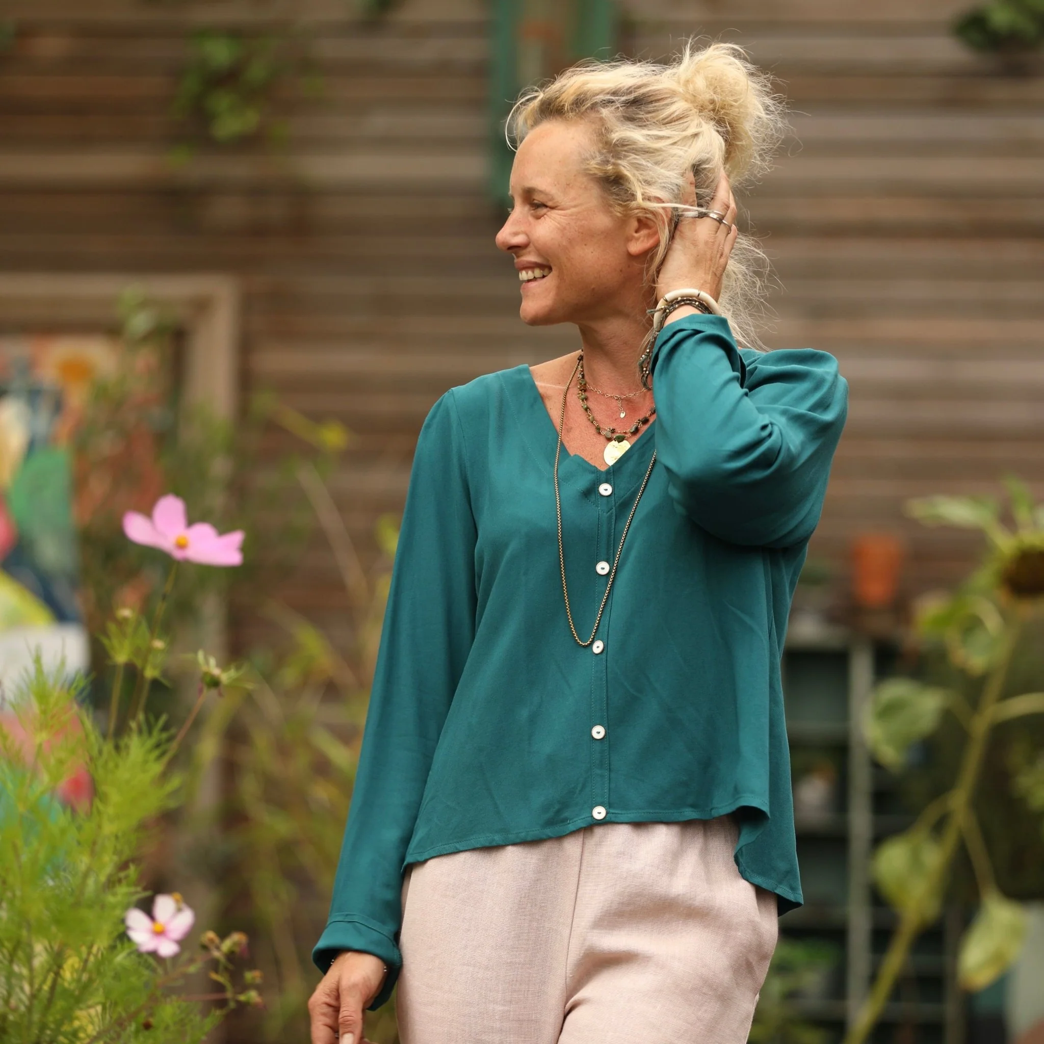 Blouse Flora - viscose canard - Image 6