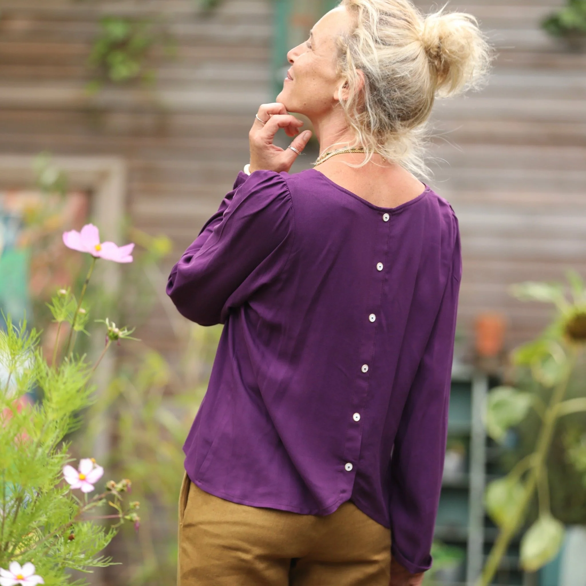 Blouse Flora - viscose lilas - Image 8