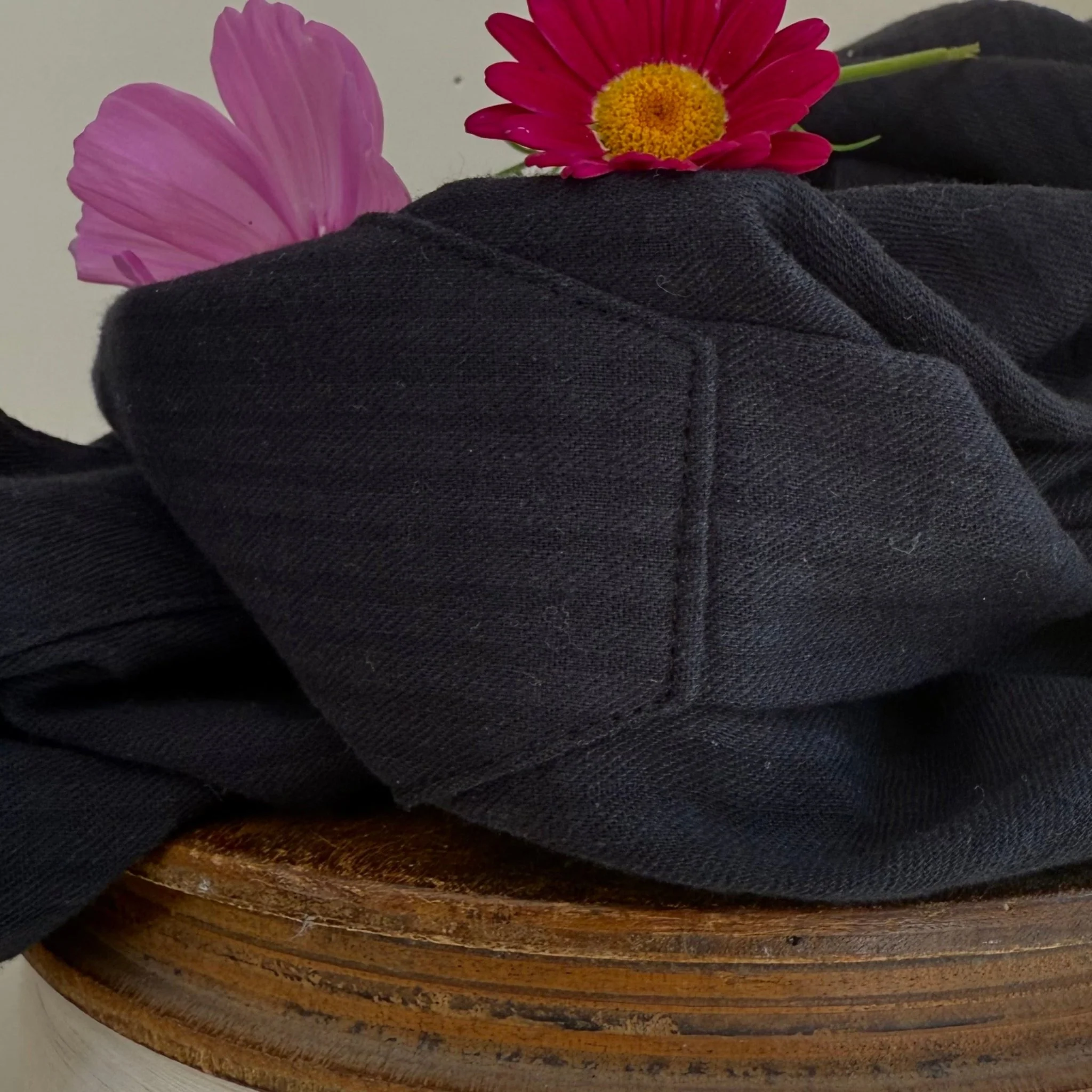 Blouse Isabeau - armuré de coton noir - Image 2