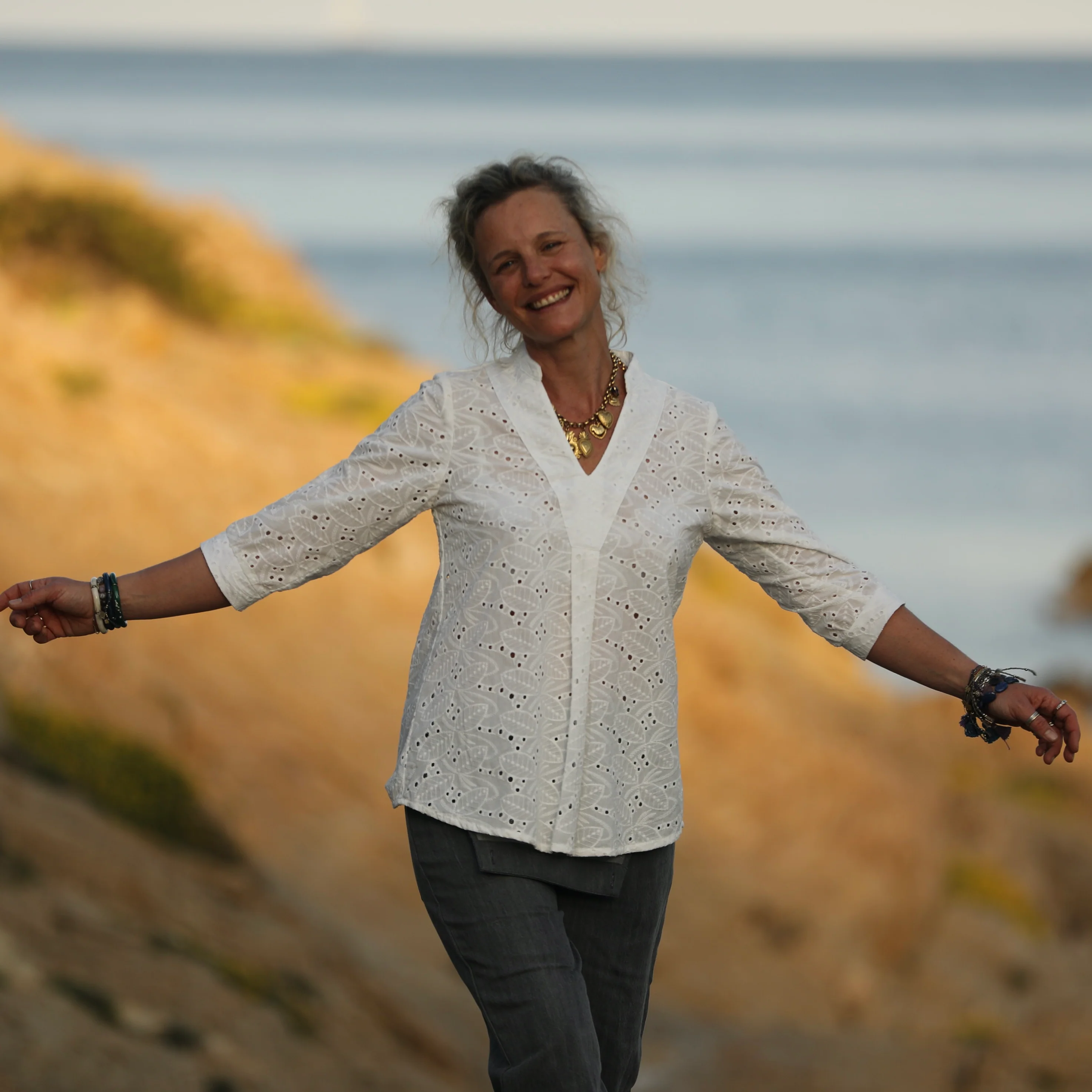 Blouse Isabeau - voile brodé feuillage - Image 5