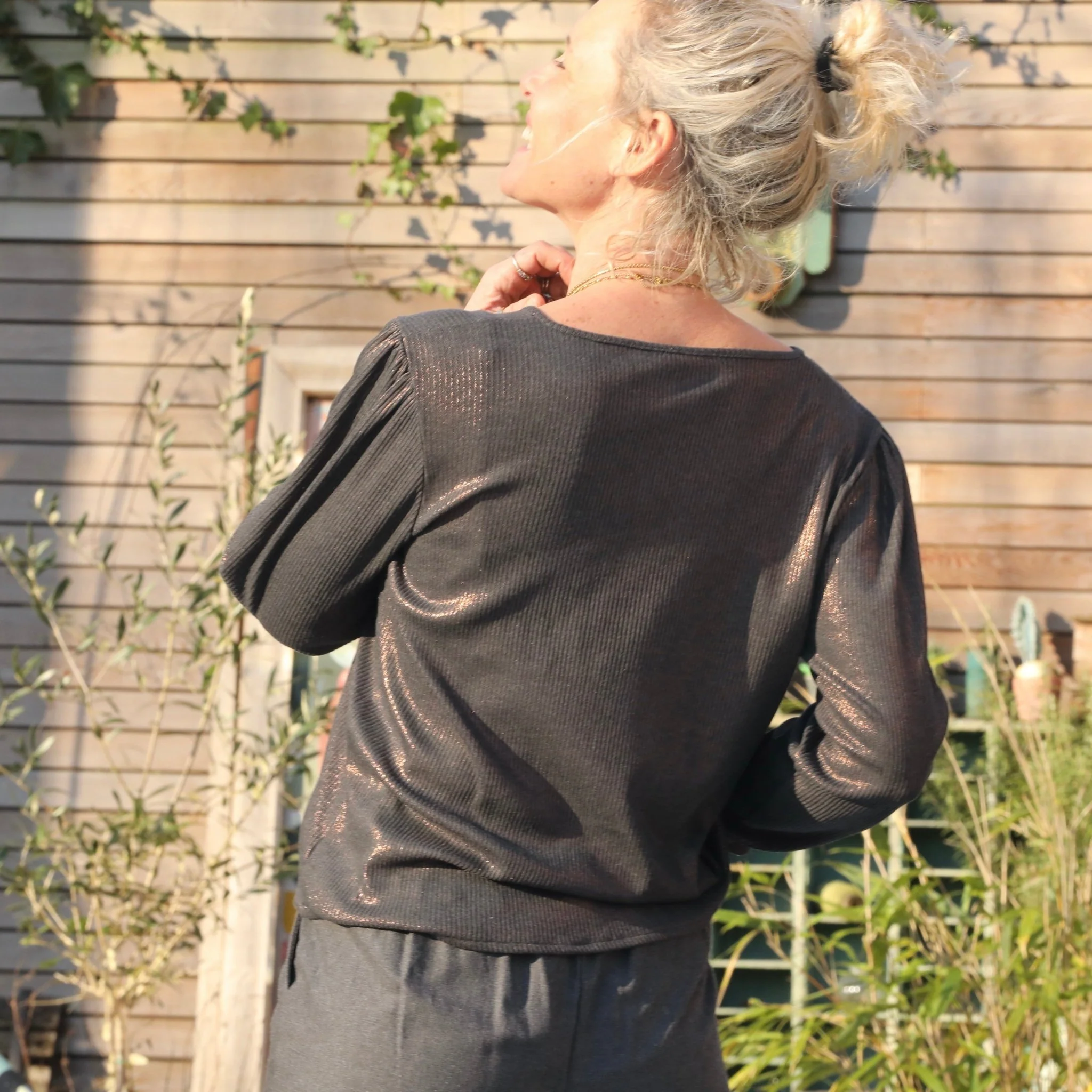 Blouse Lalou gris/bronze - Image 6