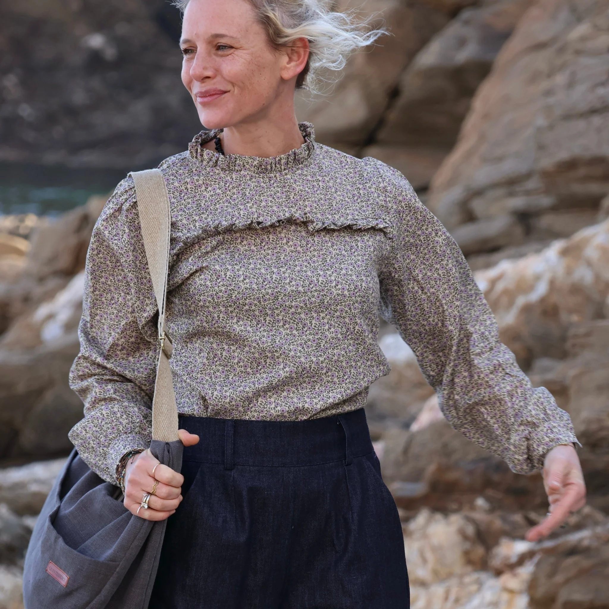 Blouse Léa - sergé de coton passiflore - Image 7