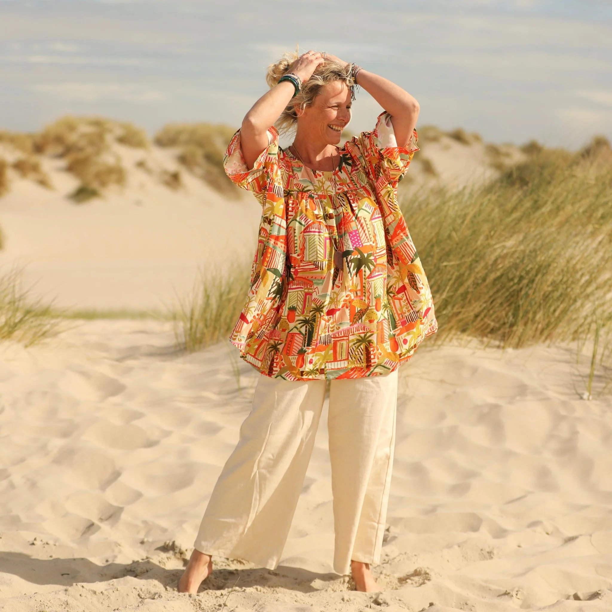 Blouse Léopoldine - viscose Verdure tropicale - Image 4
