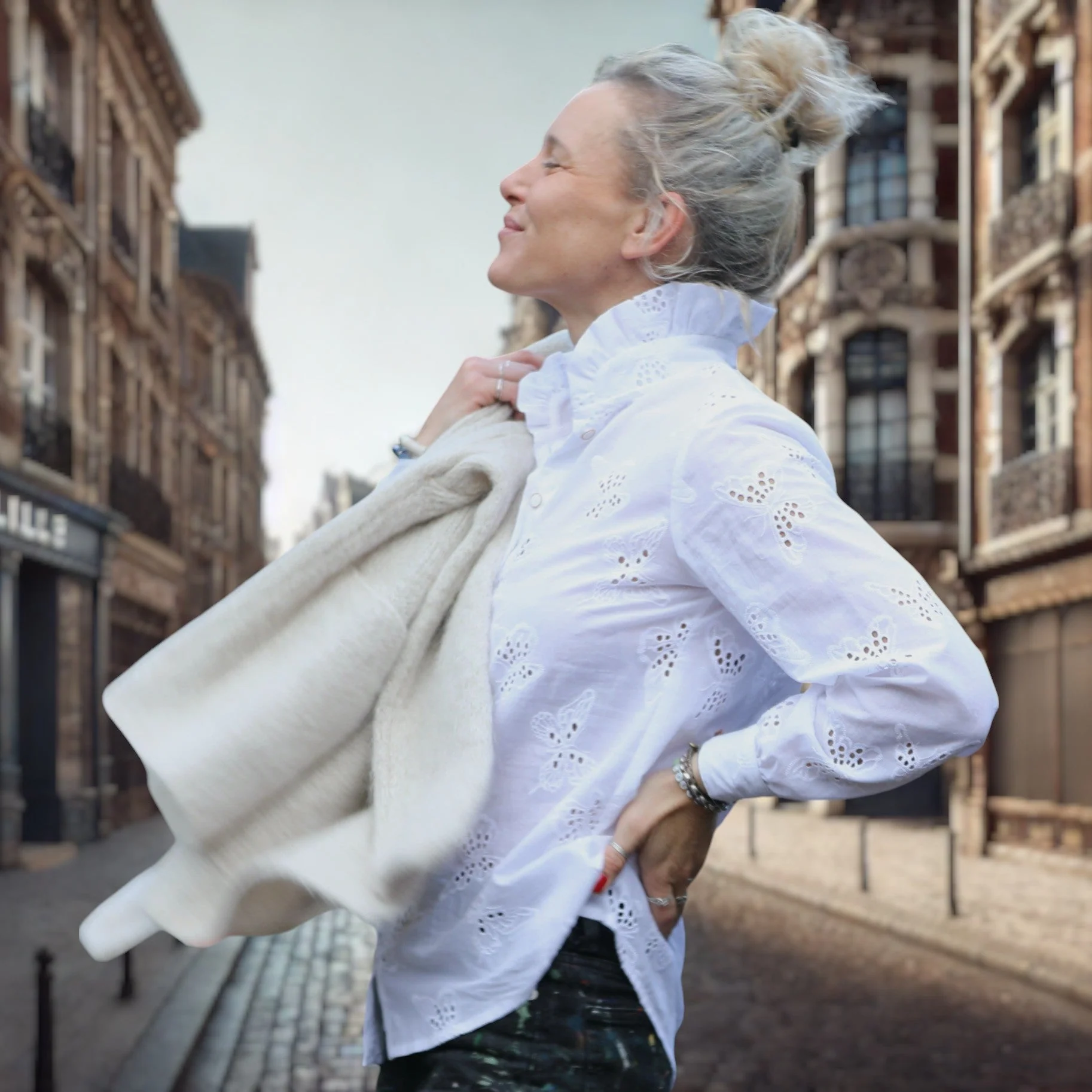 Blouse Marthe - broderie papillon - Image 4