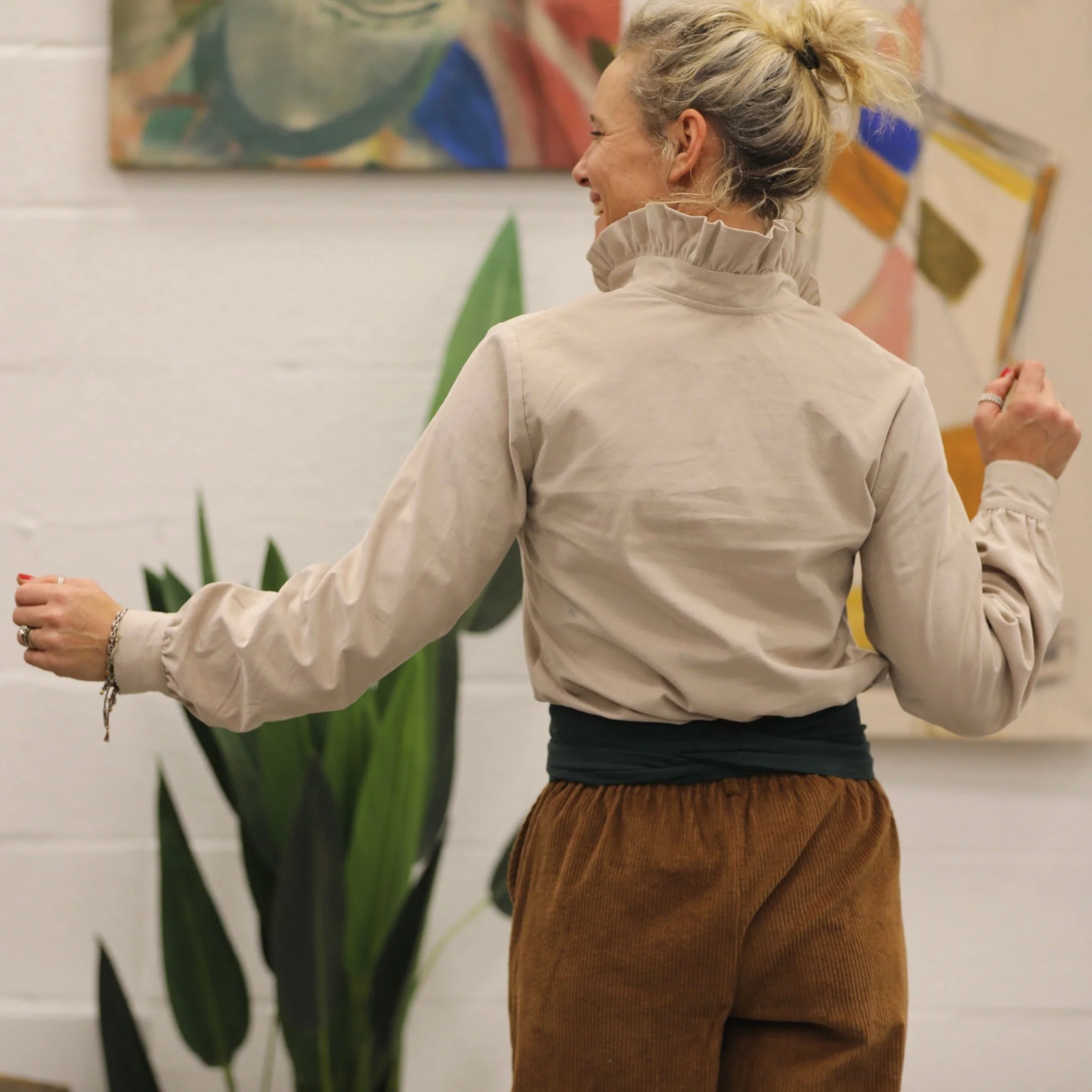 Blouse Marthe -  Velours sable - Image 3