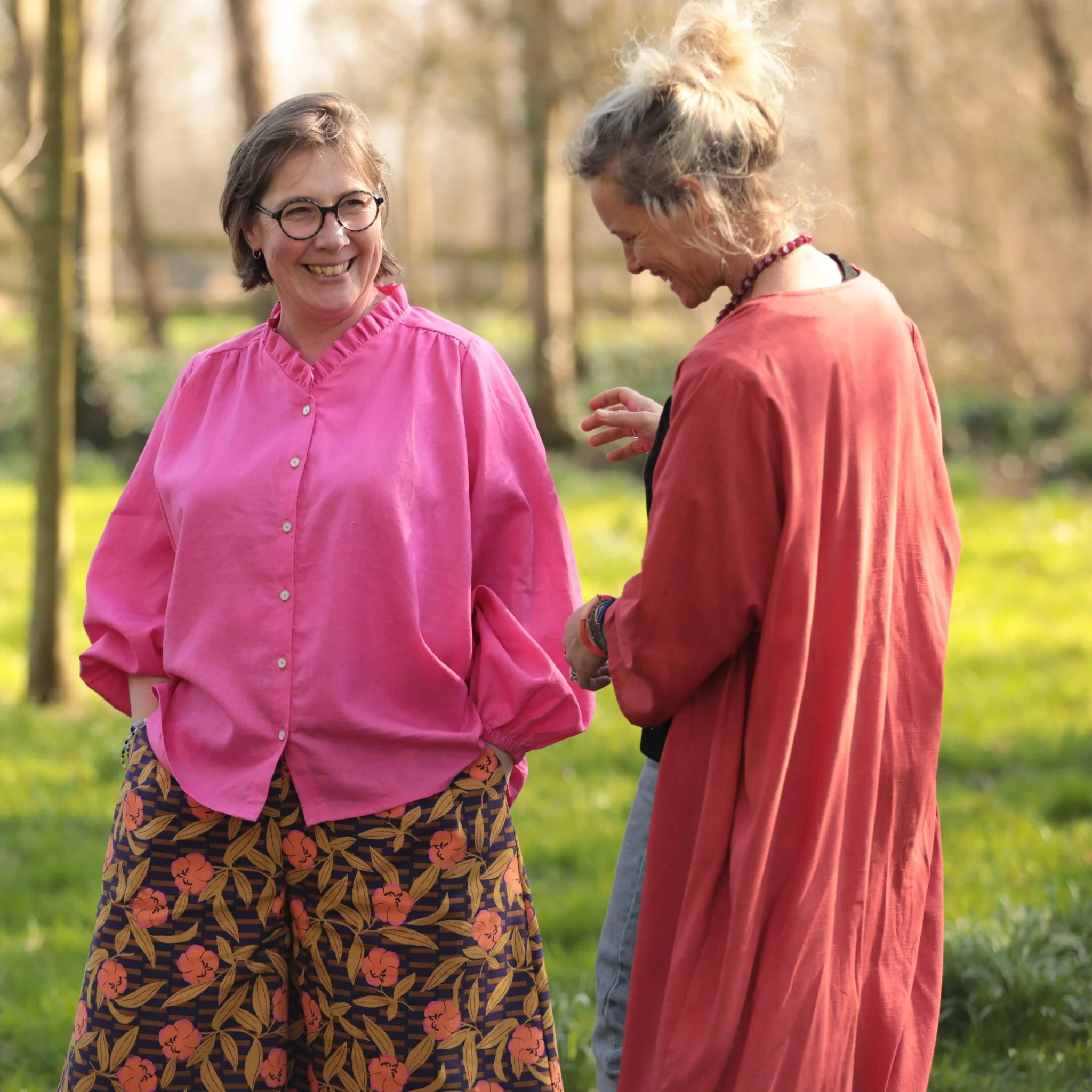 Blouse Miléna - lin fushia - Image 6