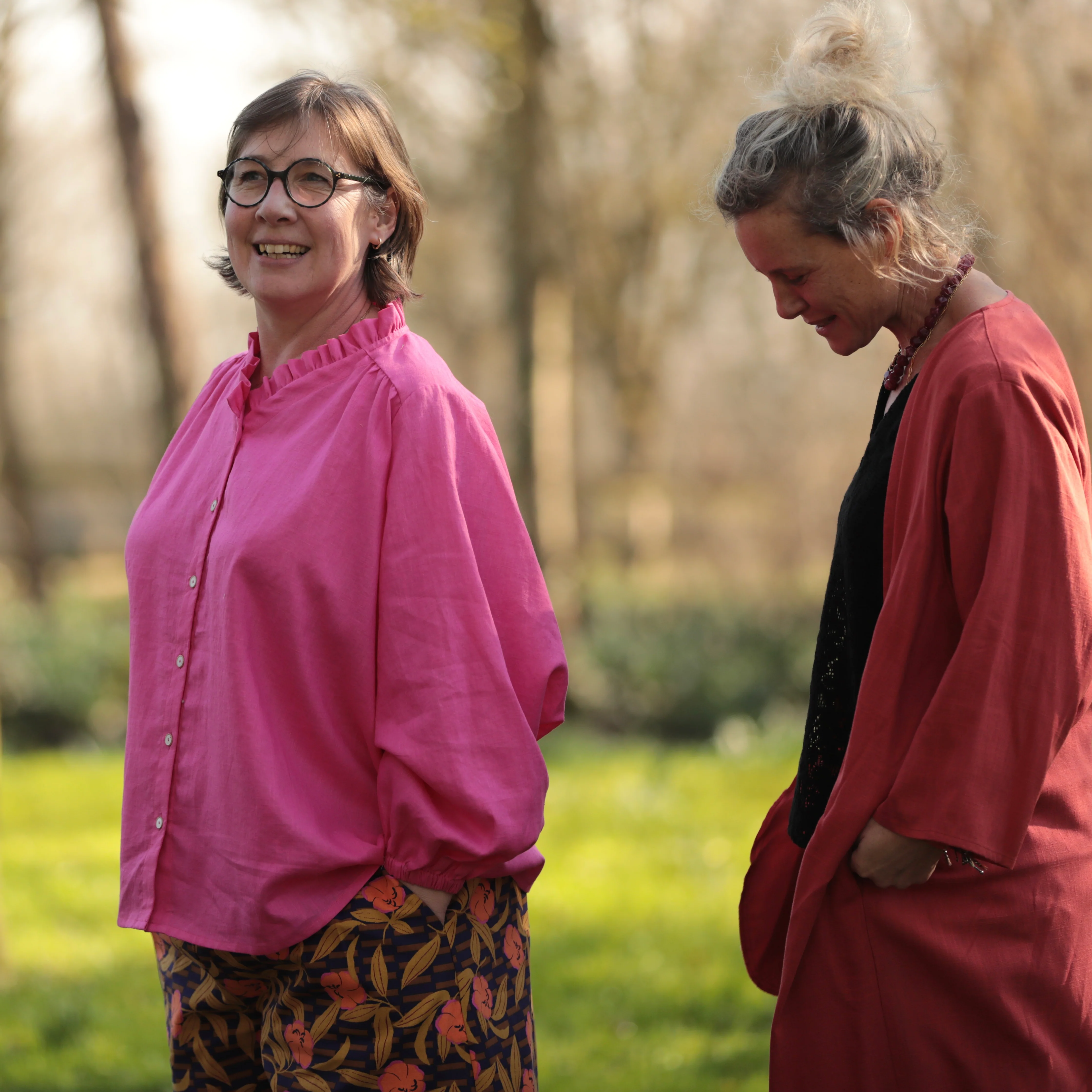 Blouse Miléna - lin fushia - Image 8