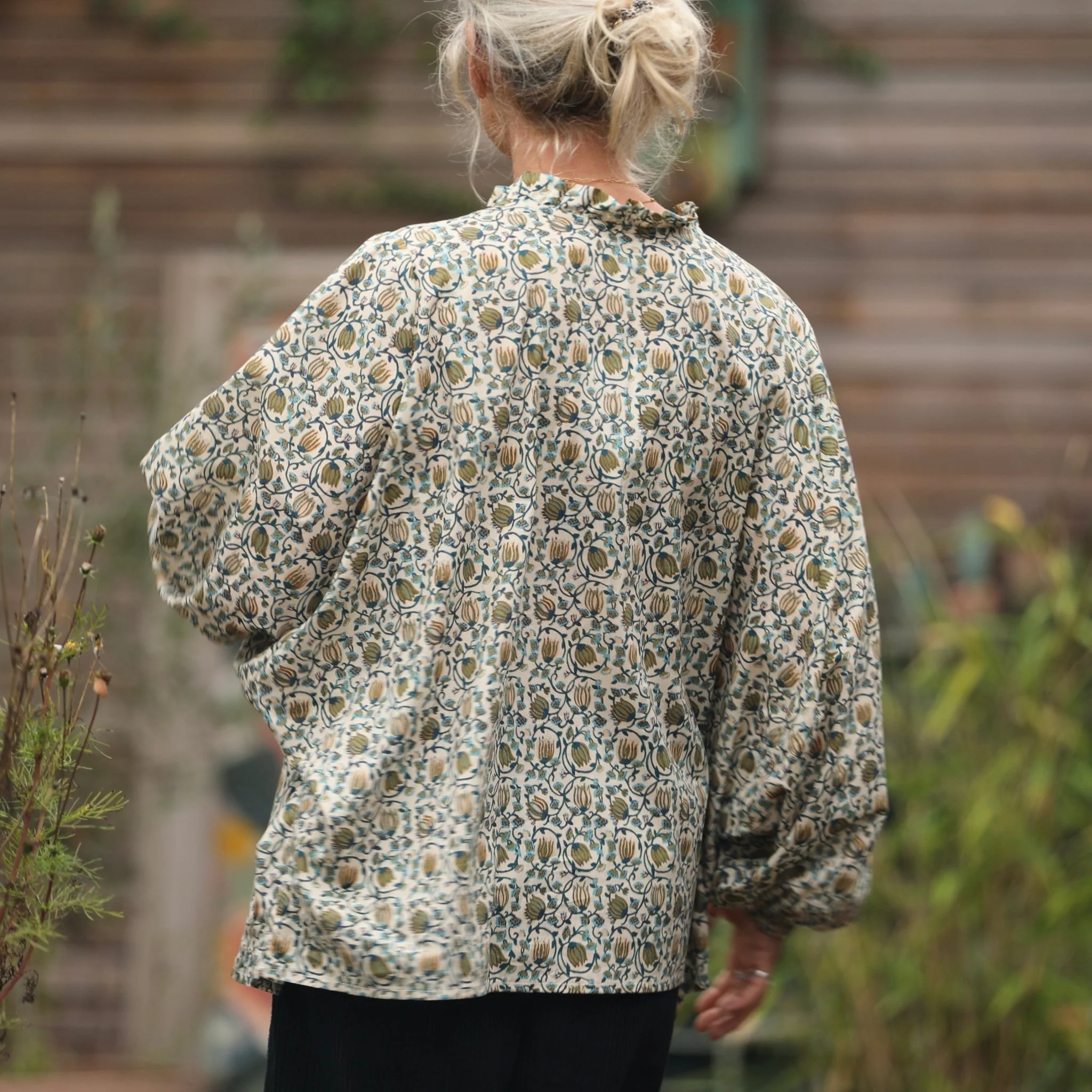 Blouse Miléna - voile de coton Fleurs de Jaipur - Image 4