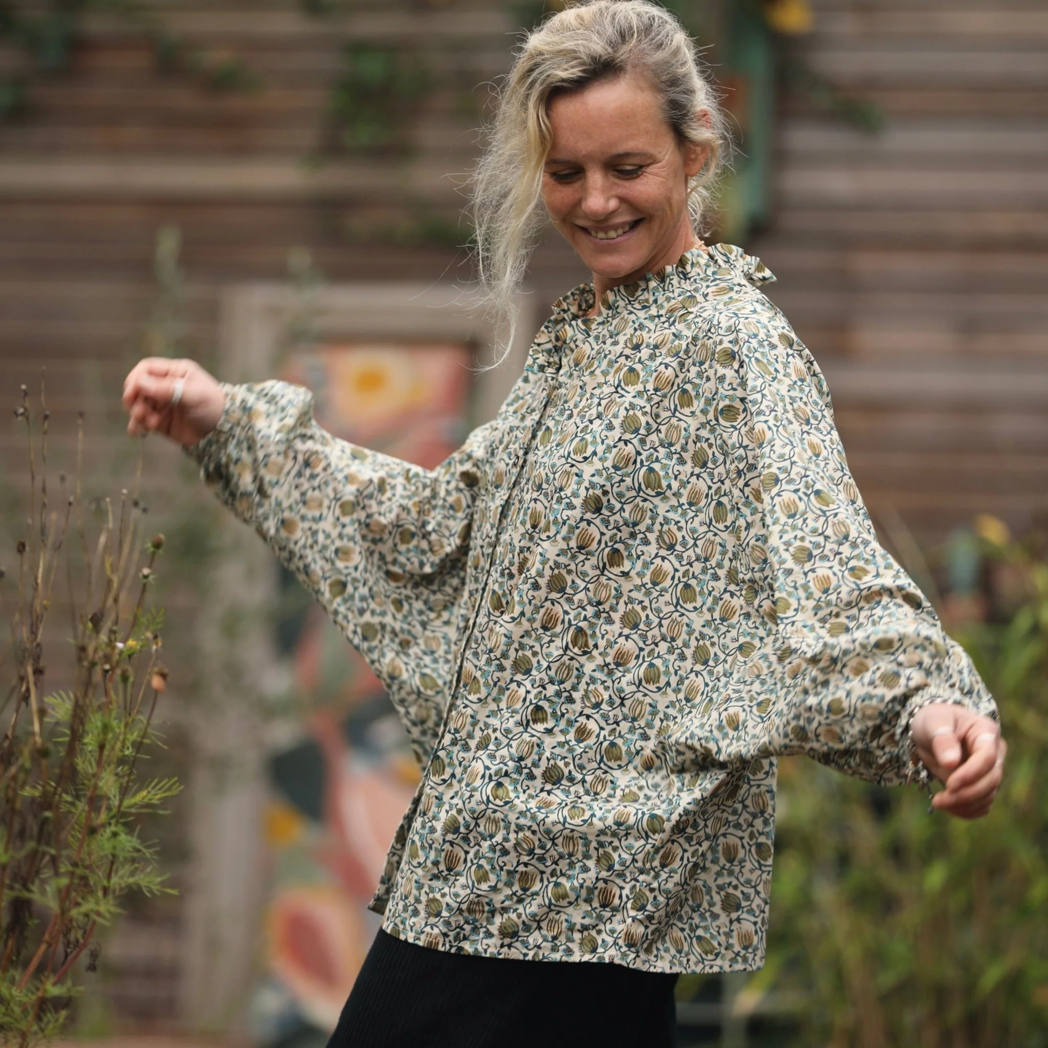 Blouse Miléna - voile de coton Fleurs de Jaipur - Image 5