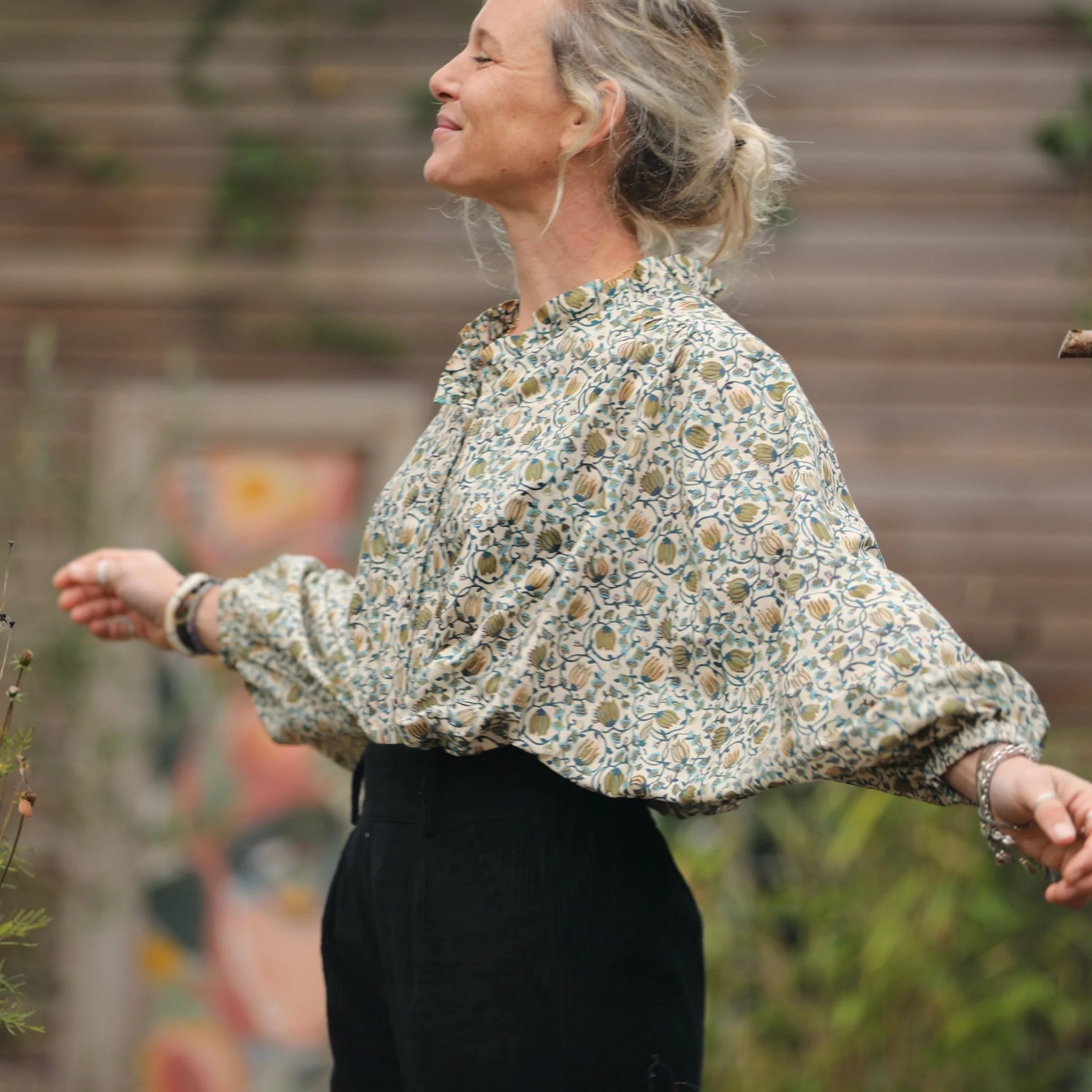 Blouse Miléna - voile de coton Fleurs de Jaipur - Image 8