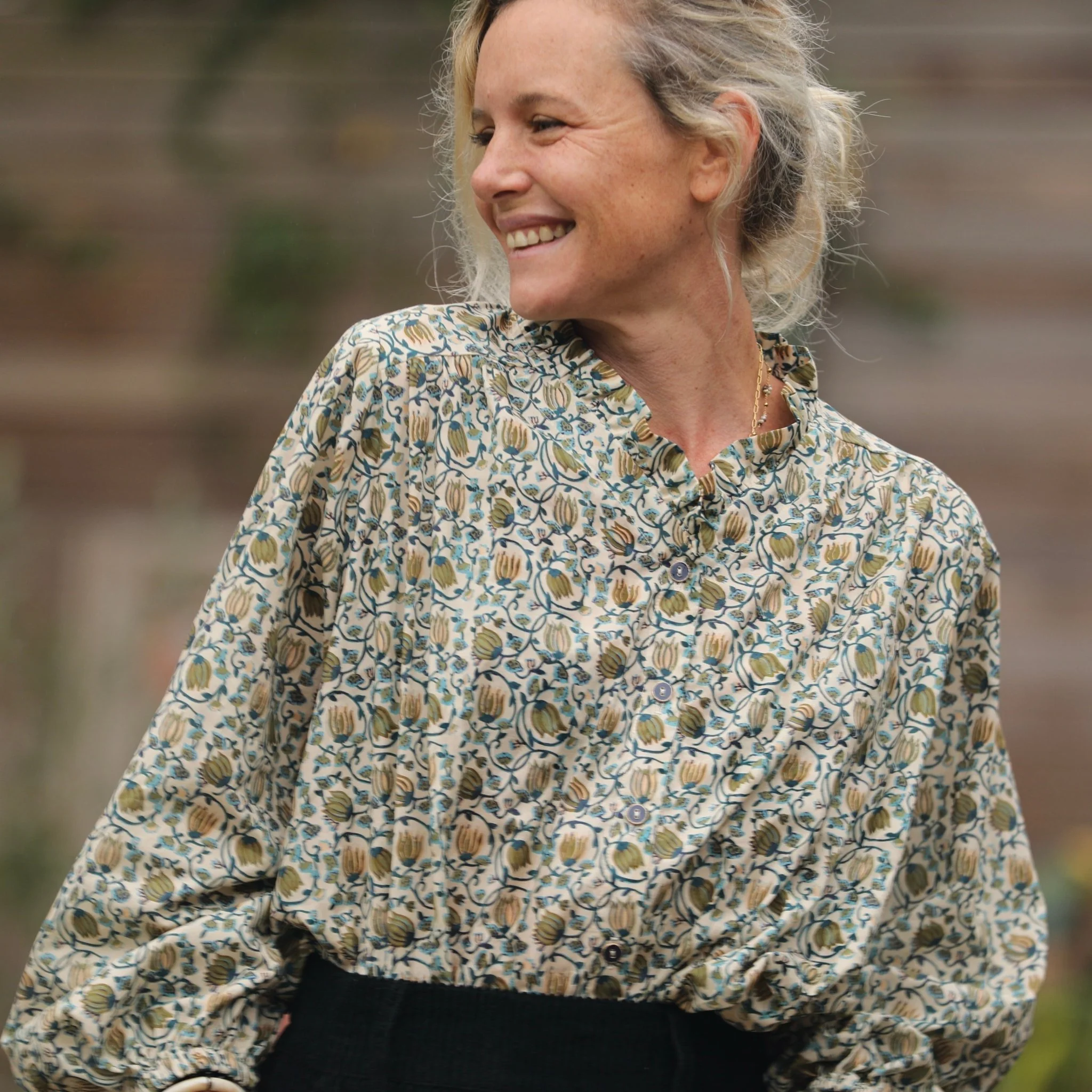 Blouse Miléna - voile de coton Fleurs de Jaipur - Image 9