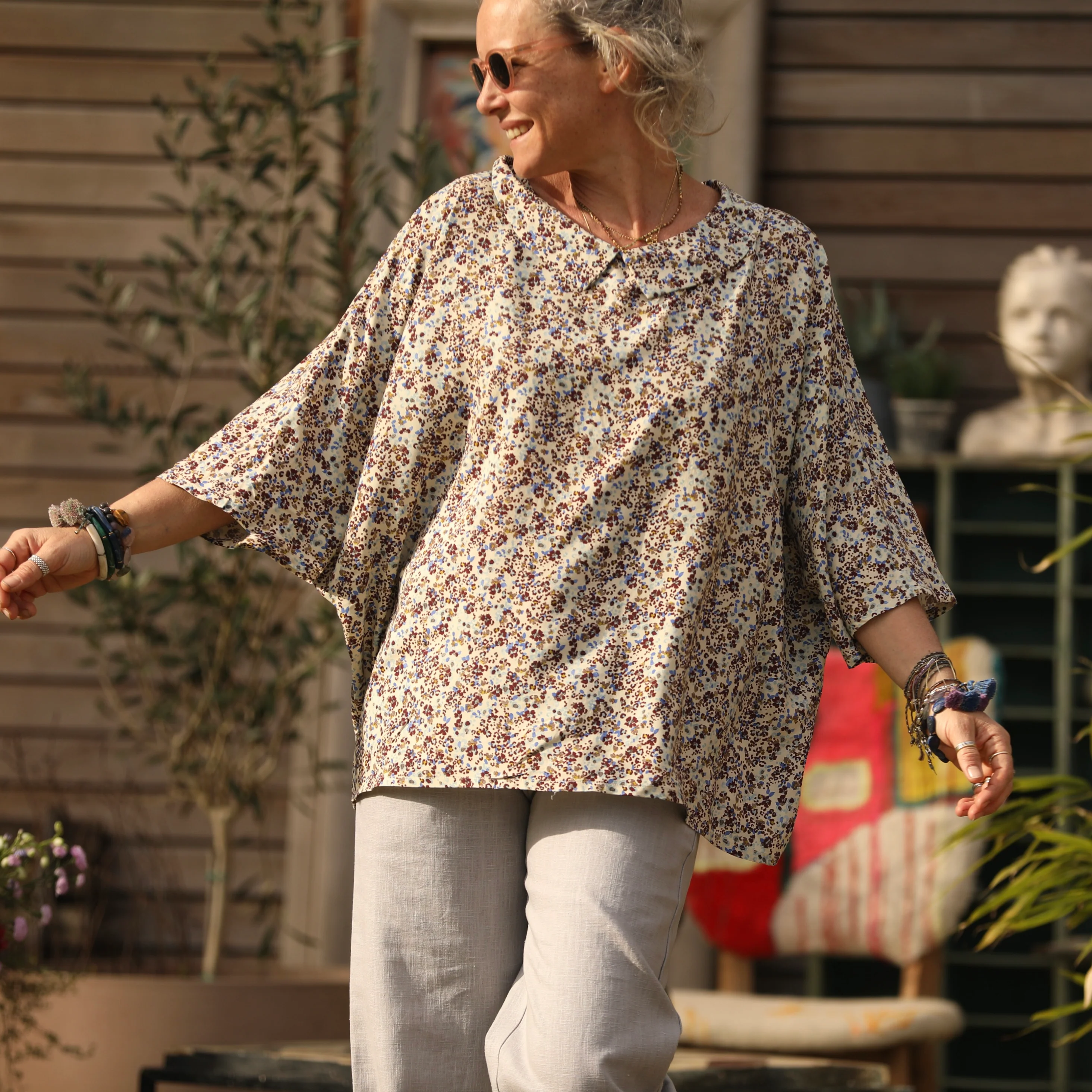 Blouse Myriem - viscose nature sauvage - Image 4