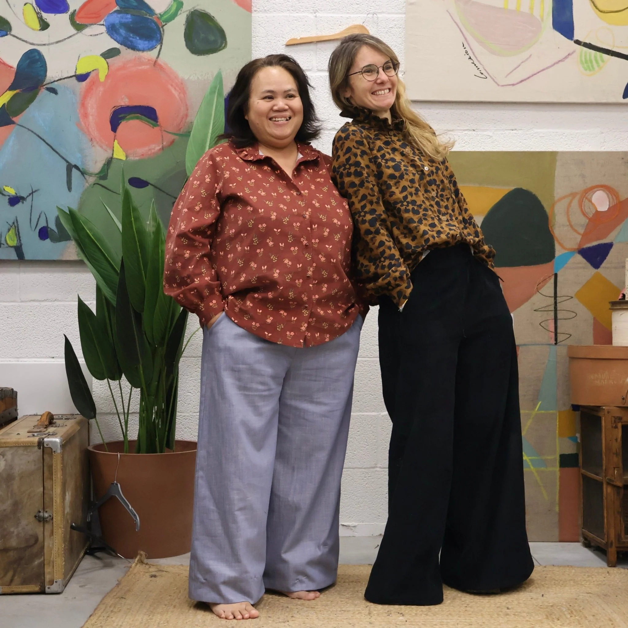 Blouse Marthe - Dobby de coton tressé rose poudré - Image 10