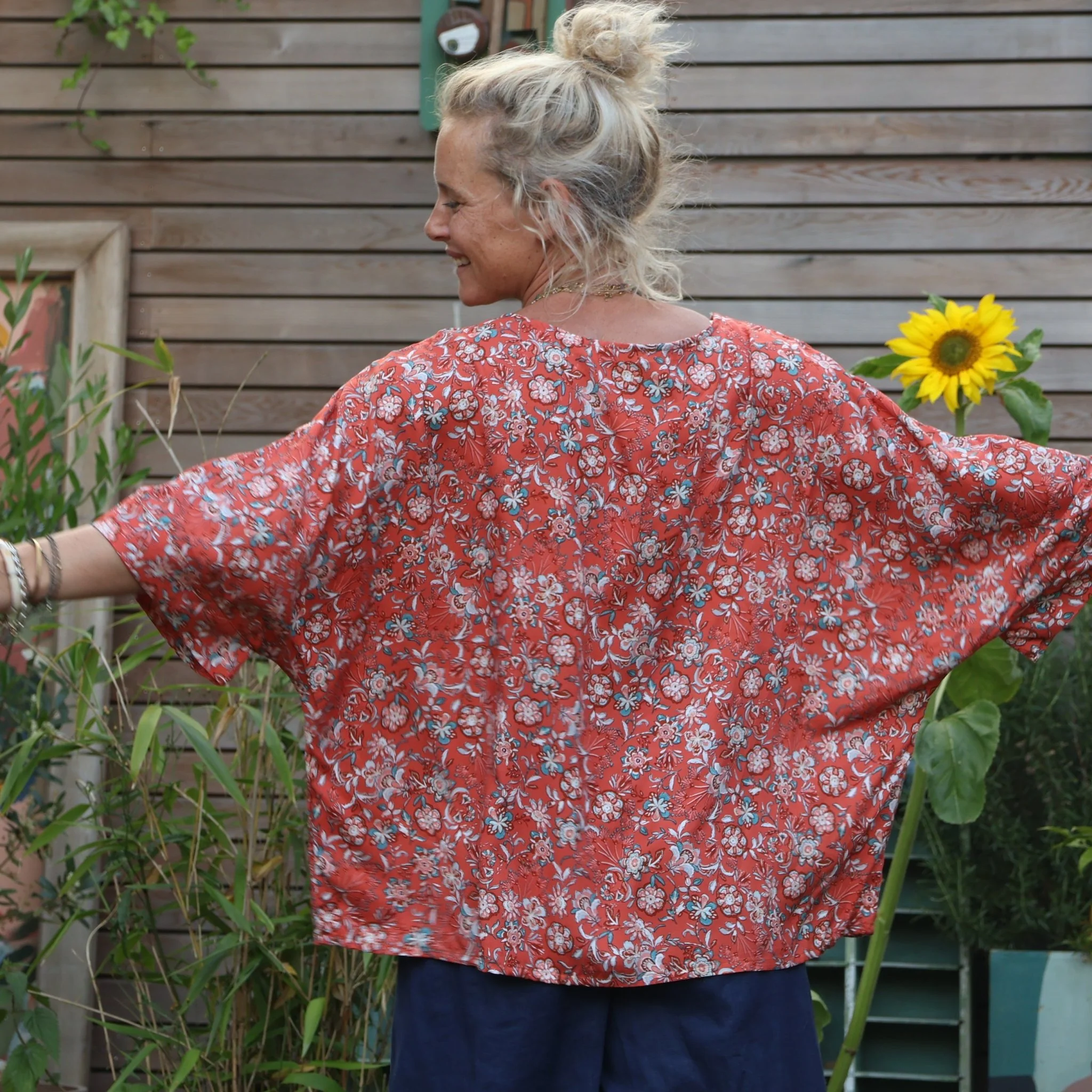 Blouse Nao - viscose bouquet grenadine - Image 5