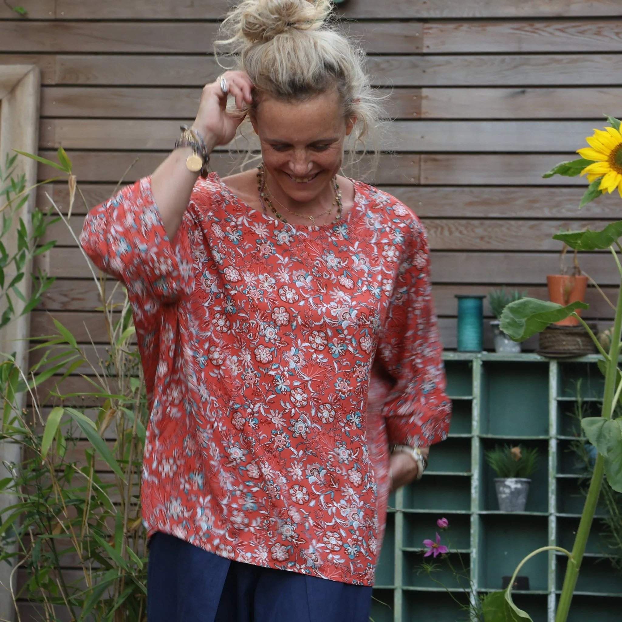Blouse Nao - viscose bouquet grenadine - Image 9