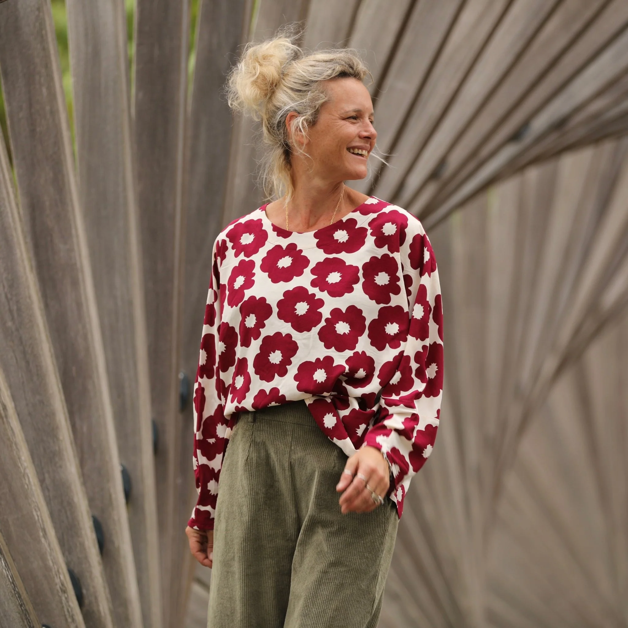 Blouse Naomie - Viscose Fleur Grenade - Image 11