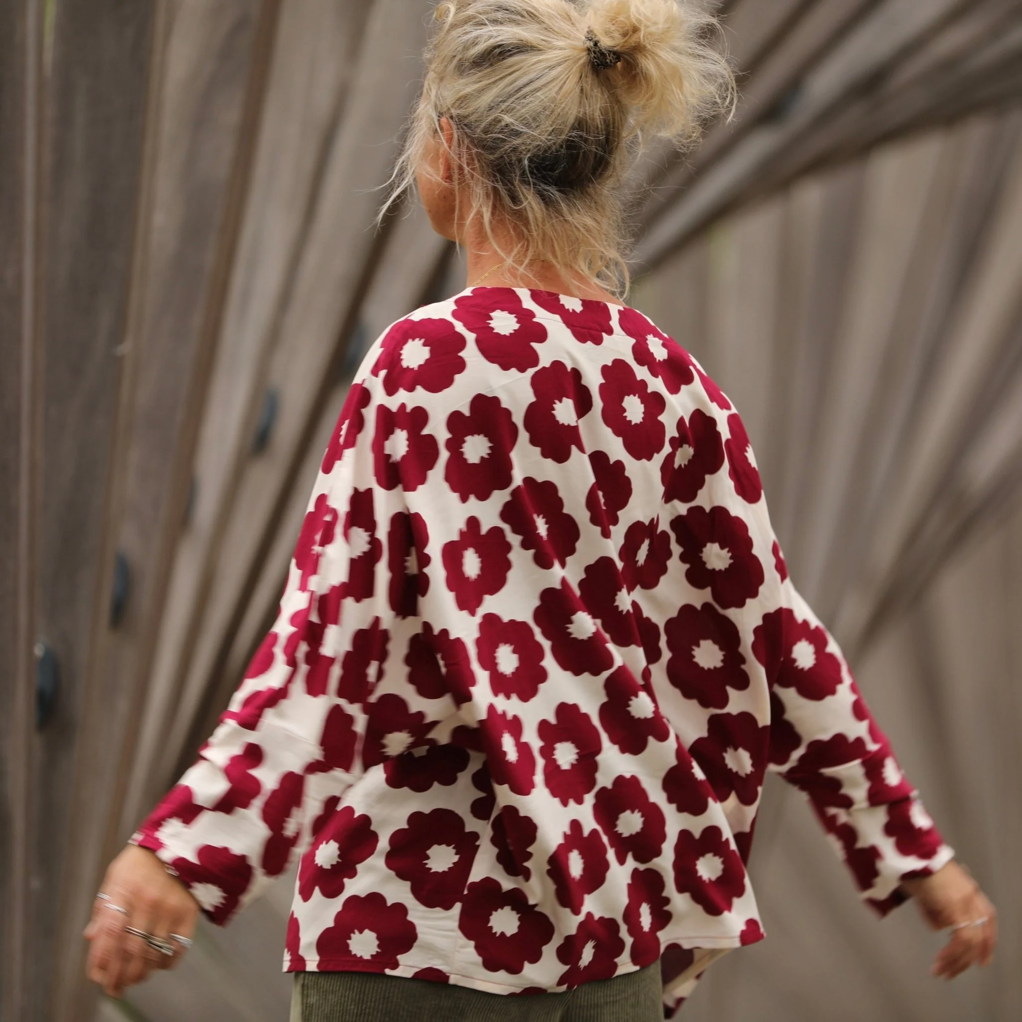 Blouse Naomie - Viscose Fleur Grenade - Image 4