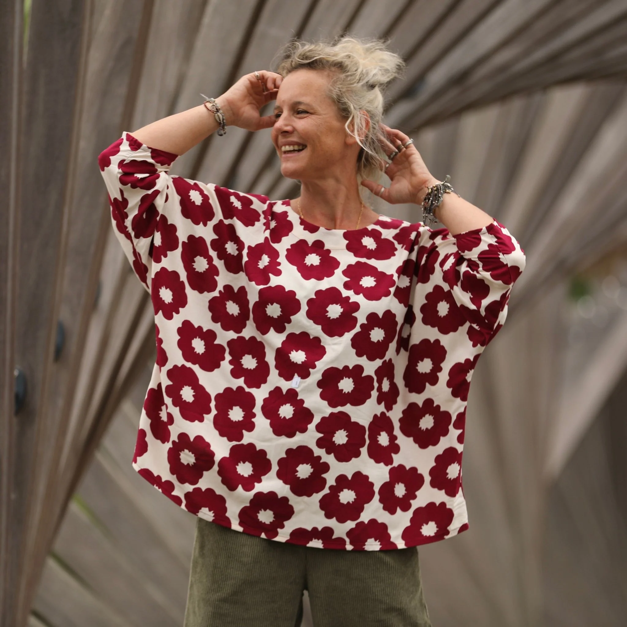 Blouse Naomie - Viscose Fleur Grenade - Image 9