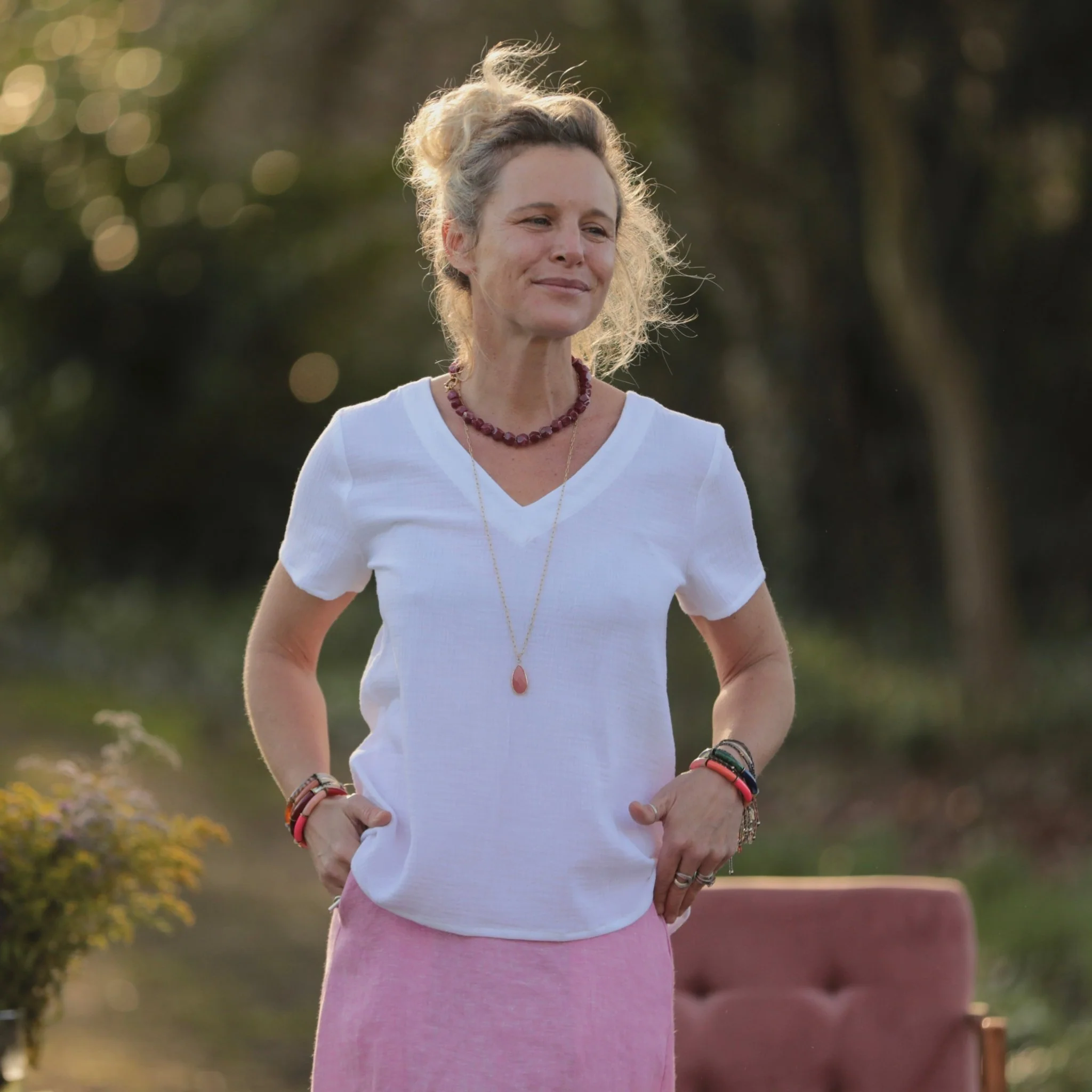 Blouse Nila - Double gaze de coton blanche - Image 12