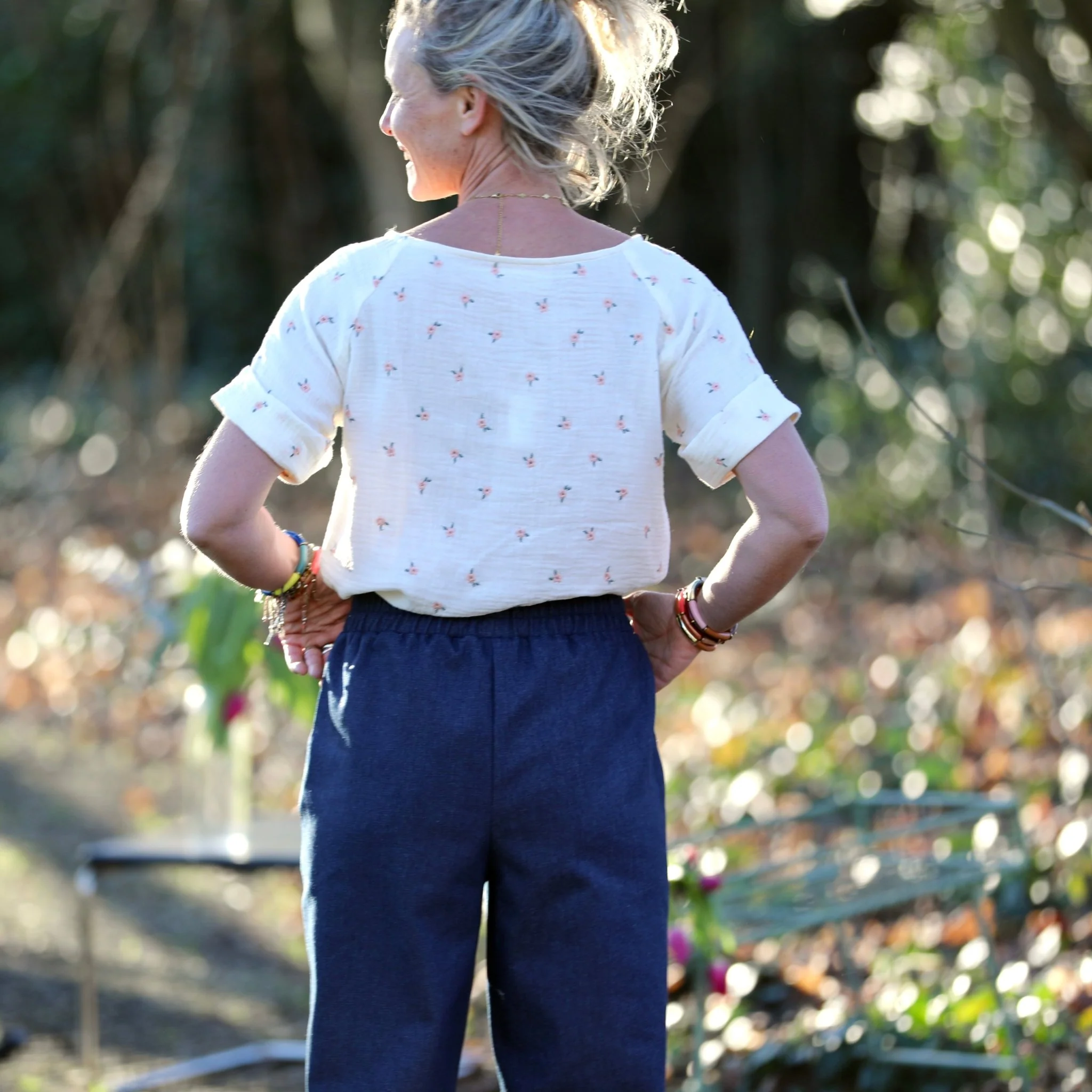 Blouse Romy – Double gaze de coton blanc cassé primevère - Image 7
