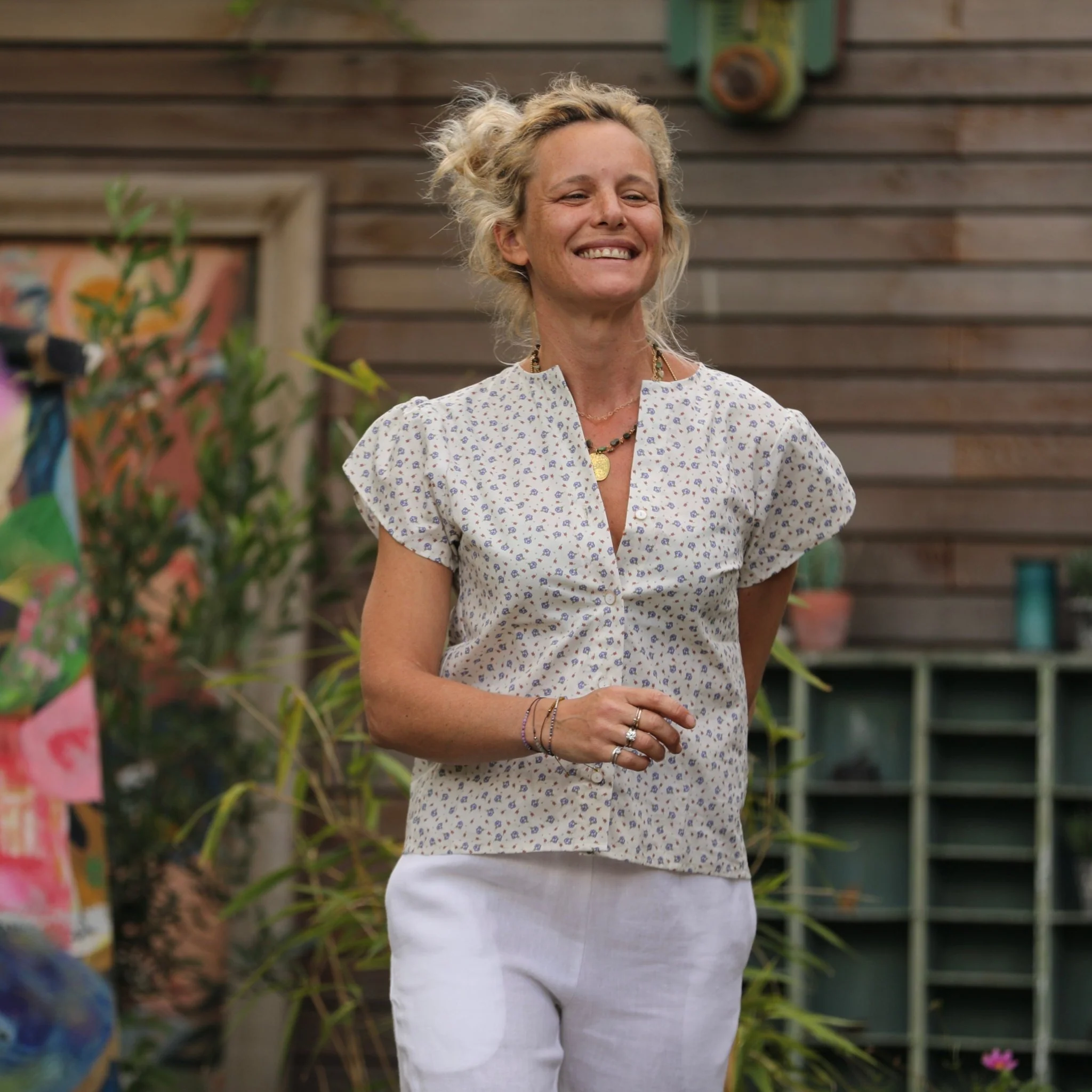 Blouse Sacha - voile de coton primevère - Image 11