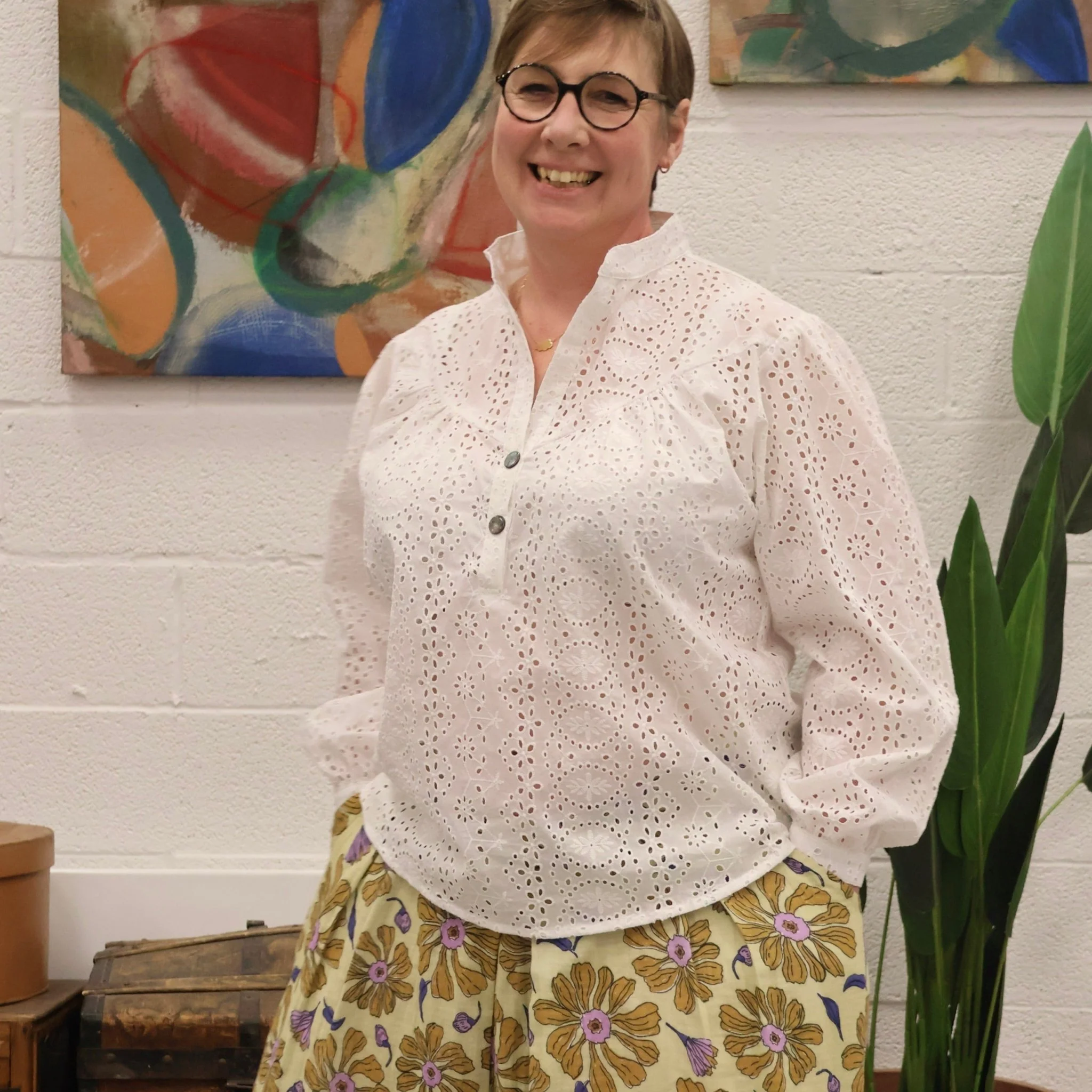 Blouse Thémis - lin bougainvillier - Image 11