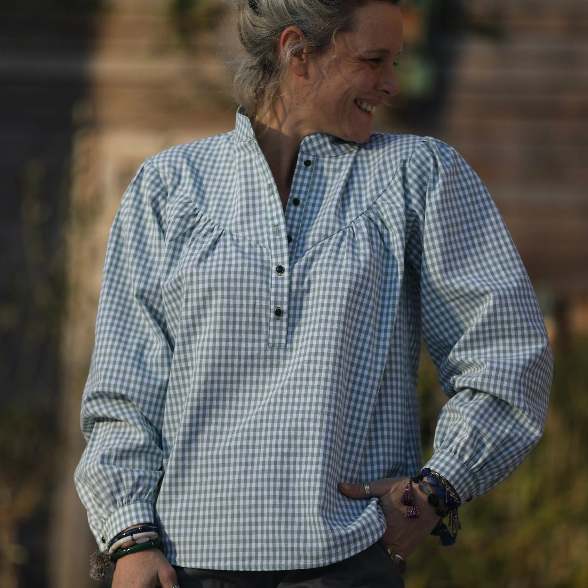Blouse Thémis - vichy vert menthe - Image 3