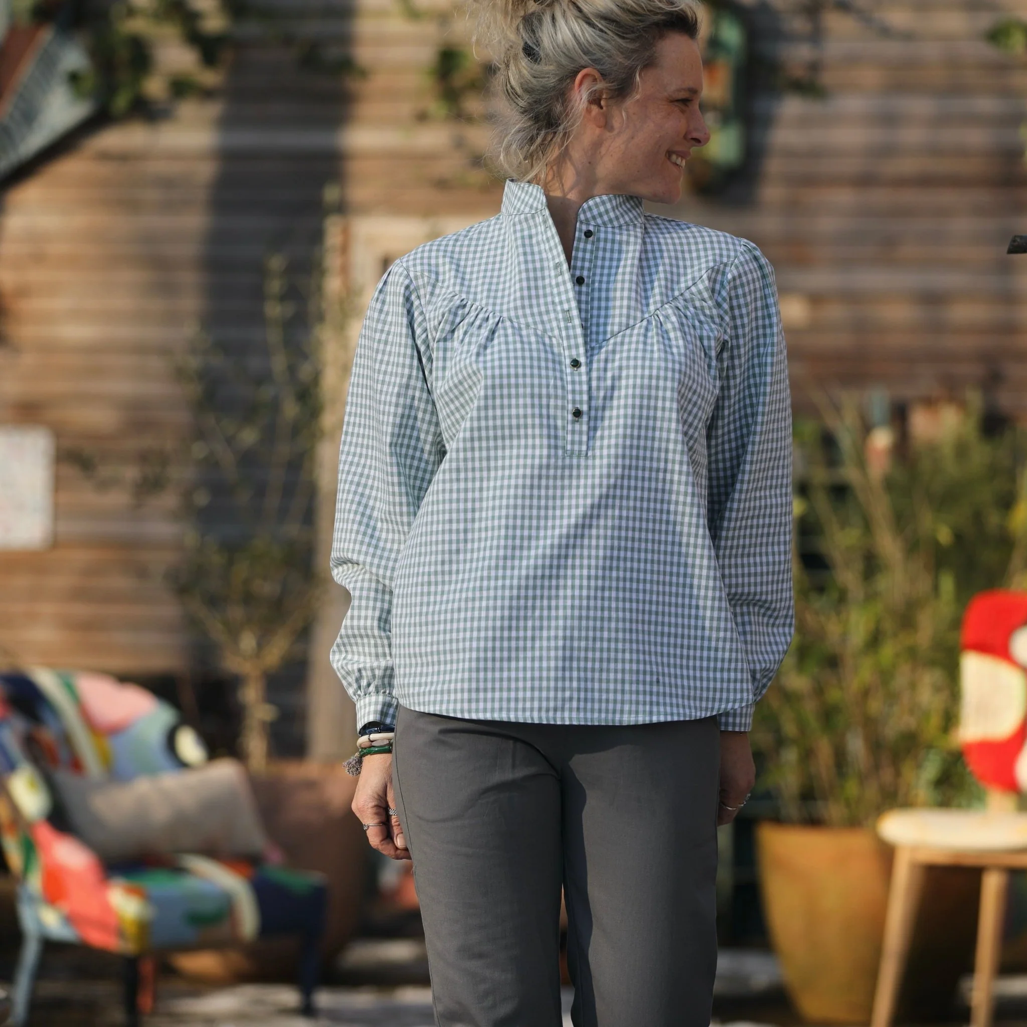 Blouse Thémis - vichy vert menthe - Image 8
