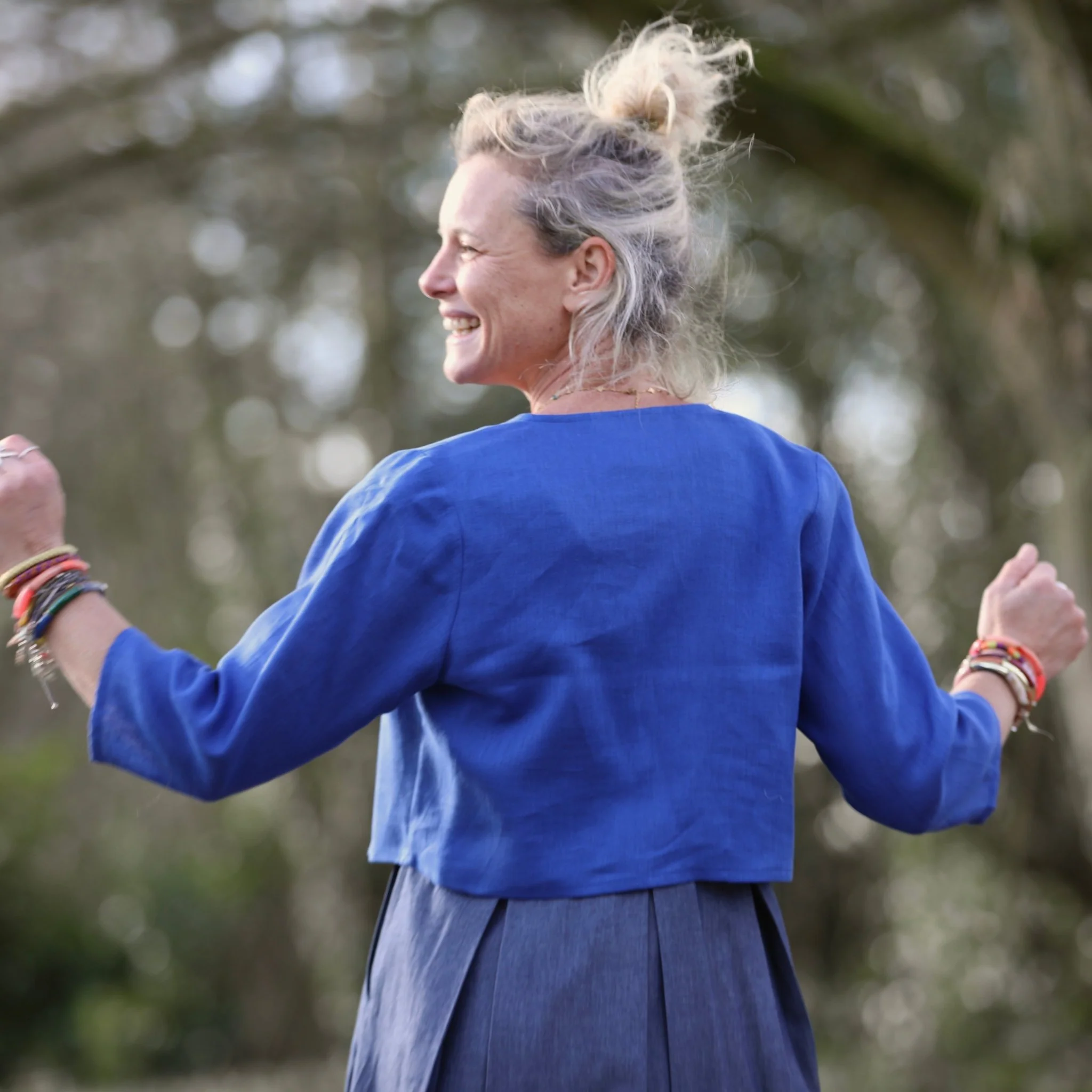 Boléro Ange - lin bleu majorelle - Image 5