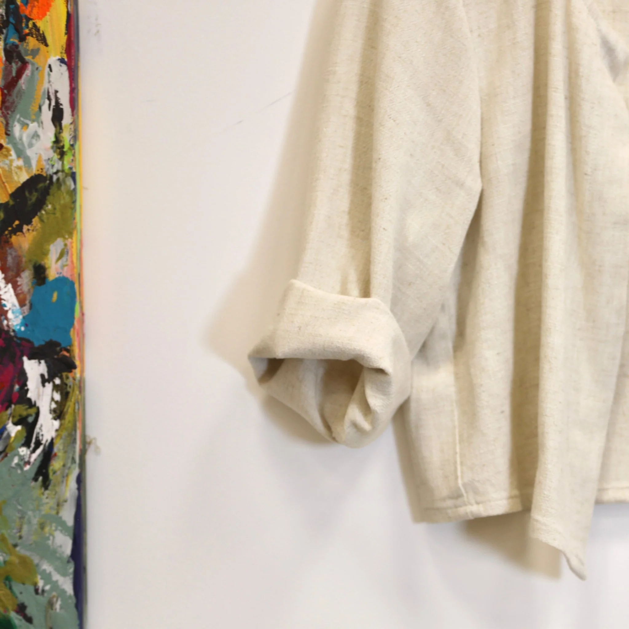 Boléro Ange - viscose/lin ficelle - Image 7