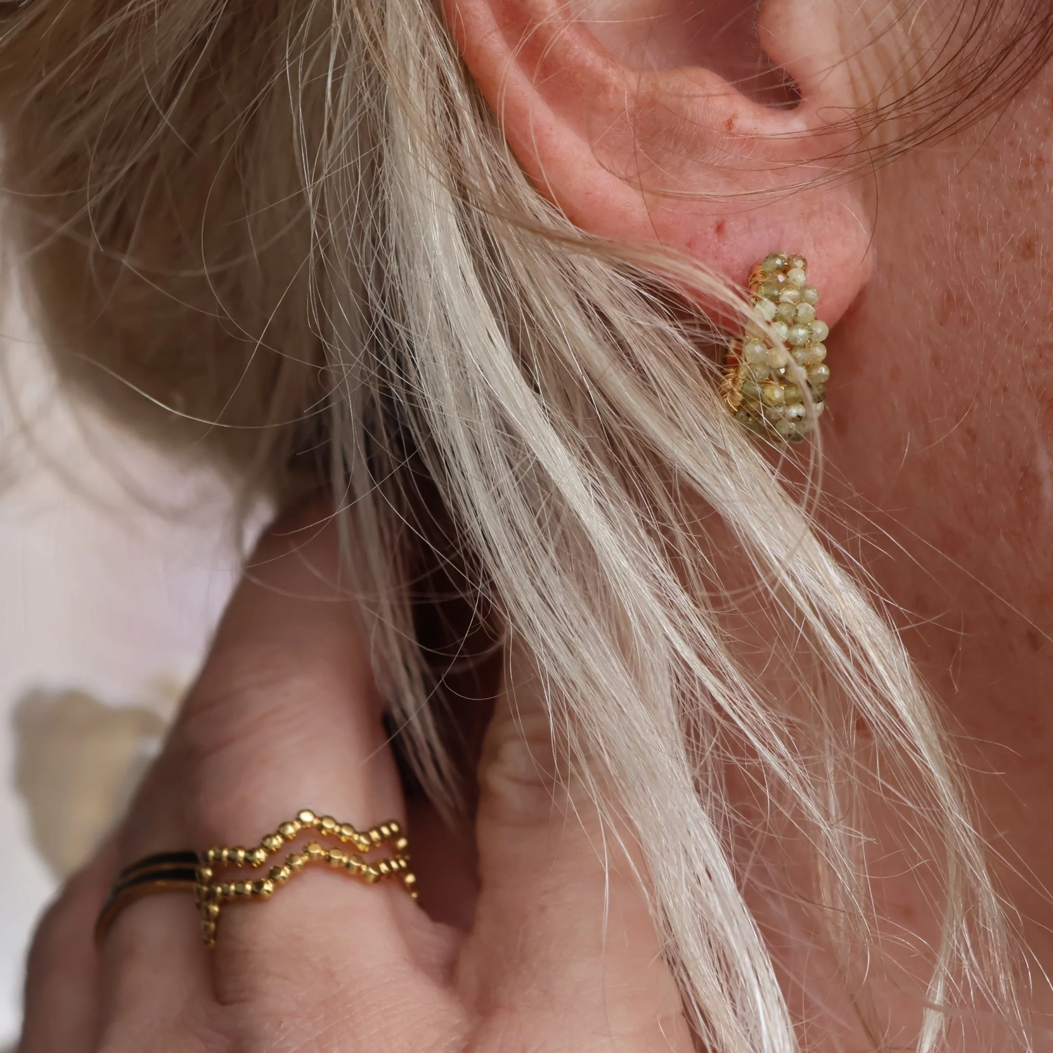 Boucles d'oreilles Luna mousse