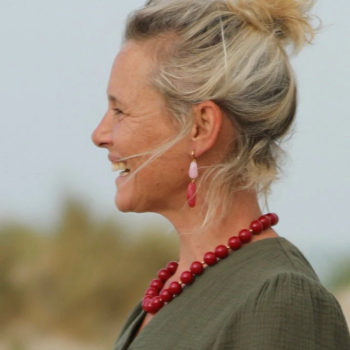 Boucles d’oreilles Abysse – Grenat - Image 5