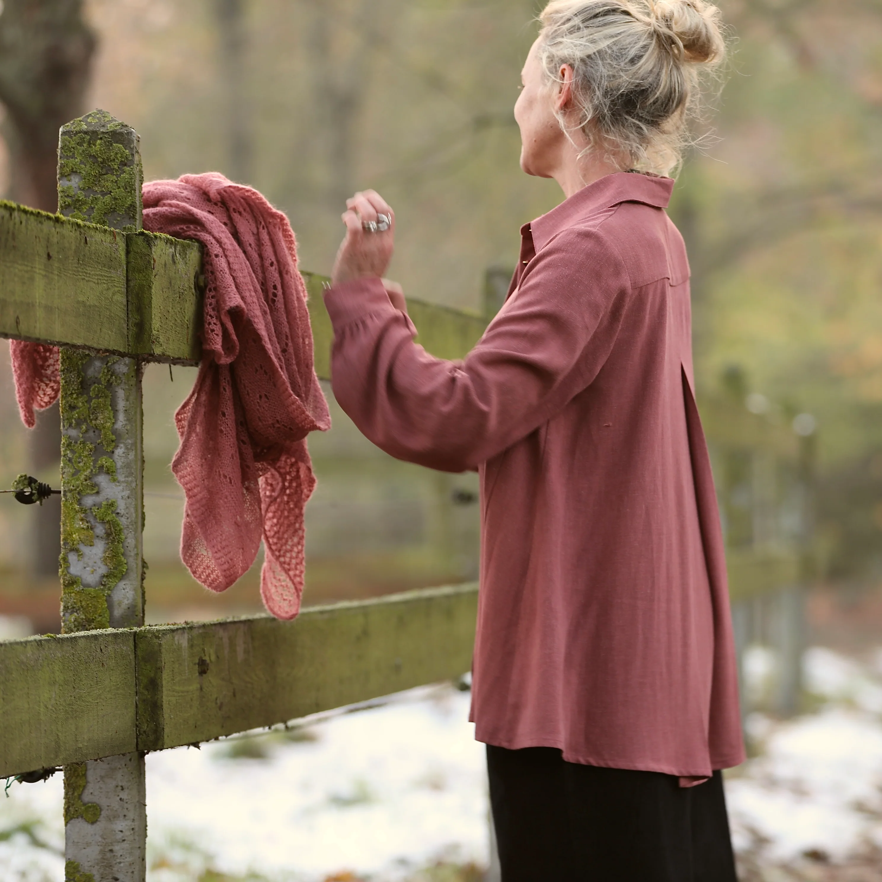 Chemise Caroline - Viscose/Lin Rose boisé - Image 2