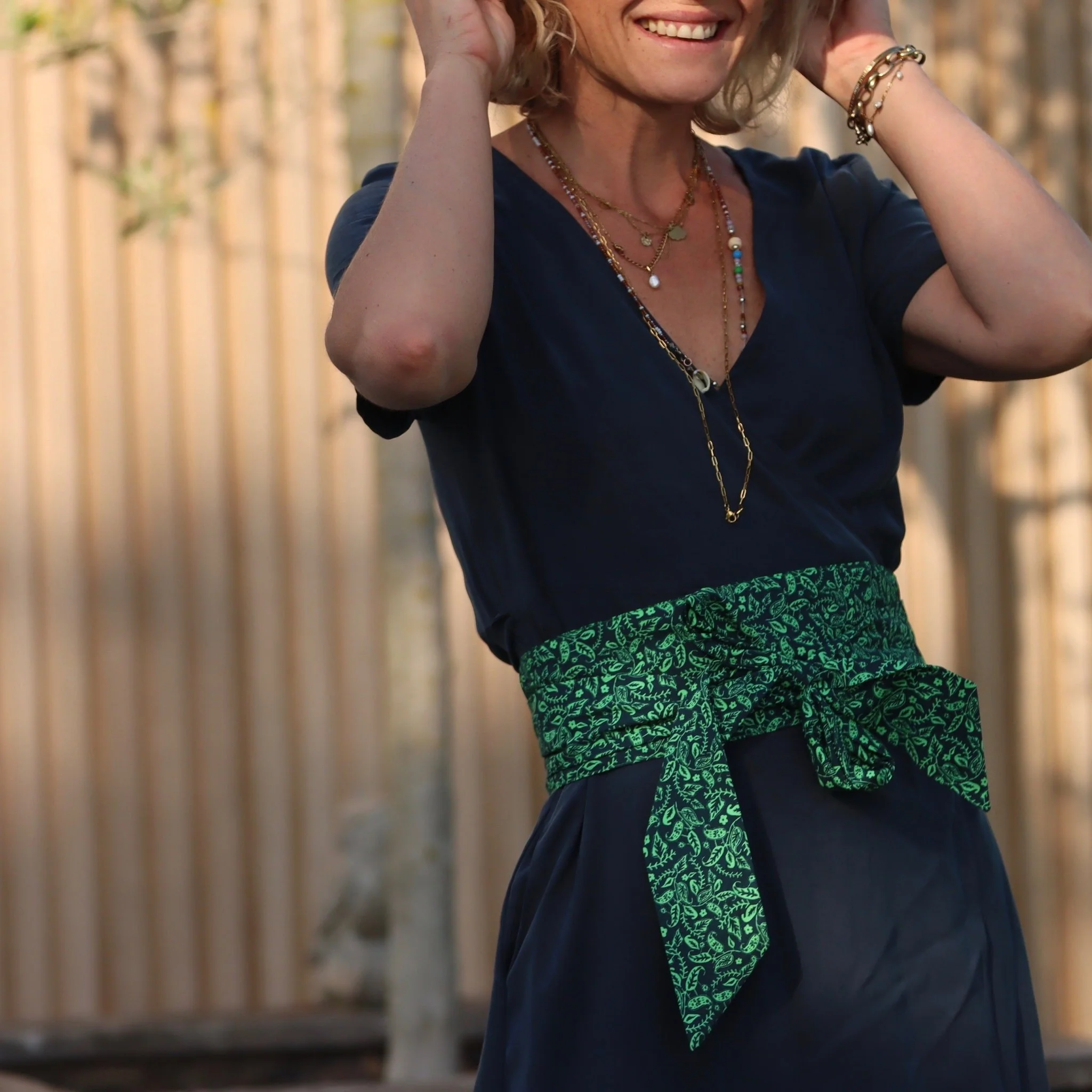 Ceinture Anita coton fleurs de Malte