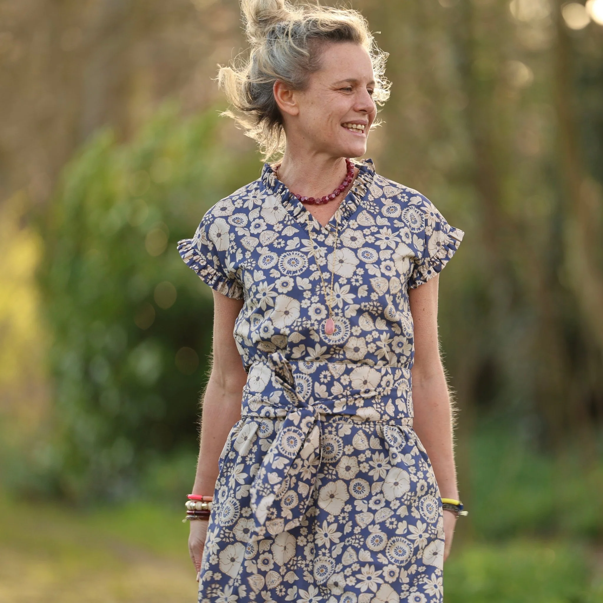 Ceinture Anita -Coton “Jardin Indigo” - Image 4