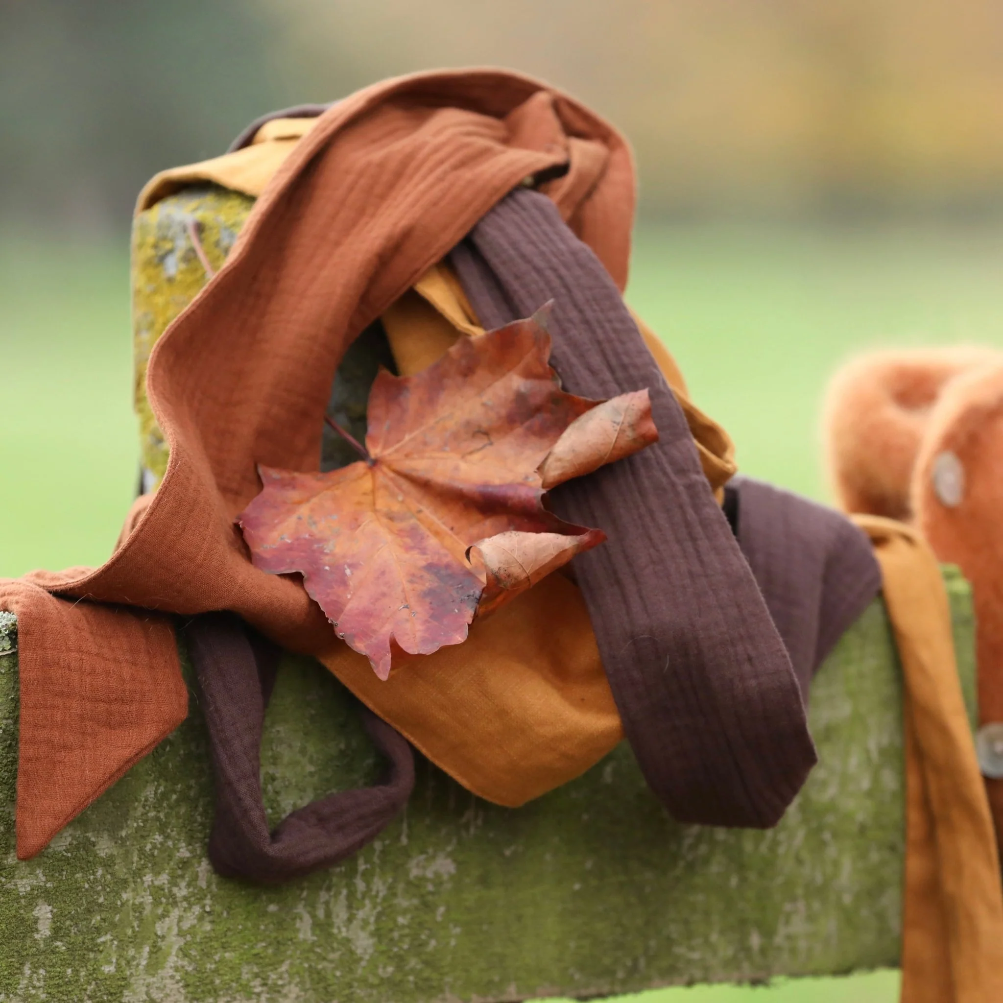 Ceinture Anita -double gaze de coton chocolat - Image 2