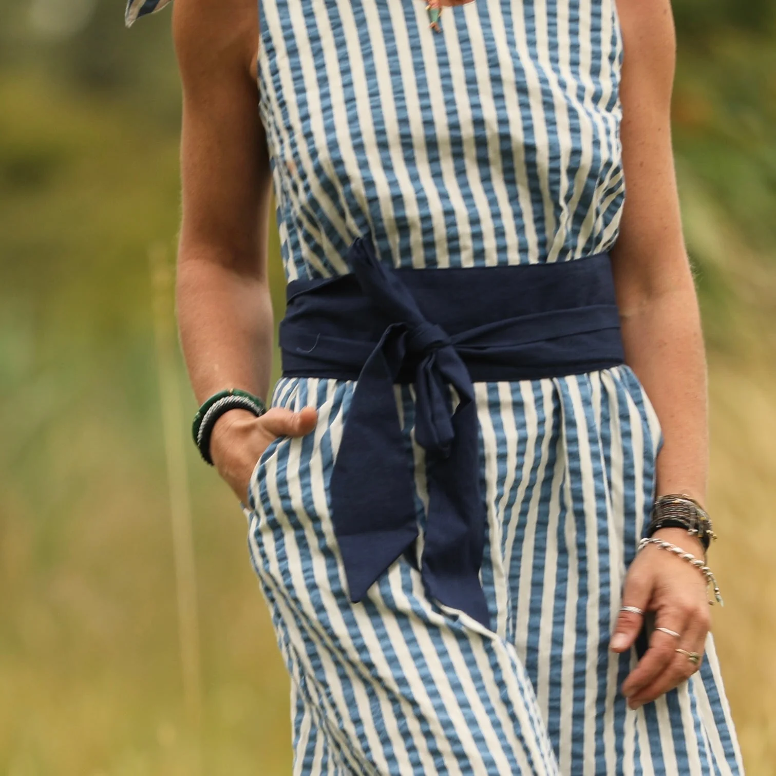 Ceinture Anita -lin bleu indigo - Image 5