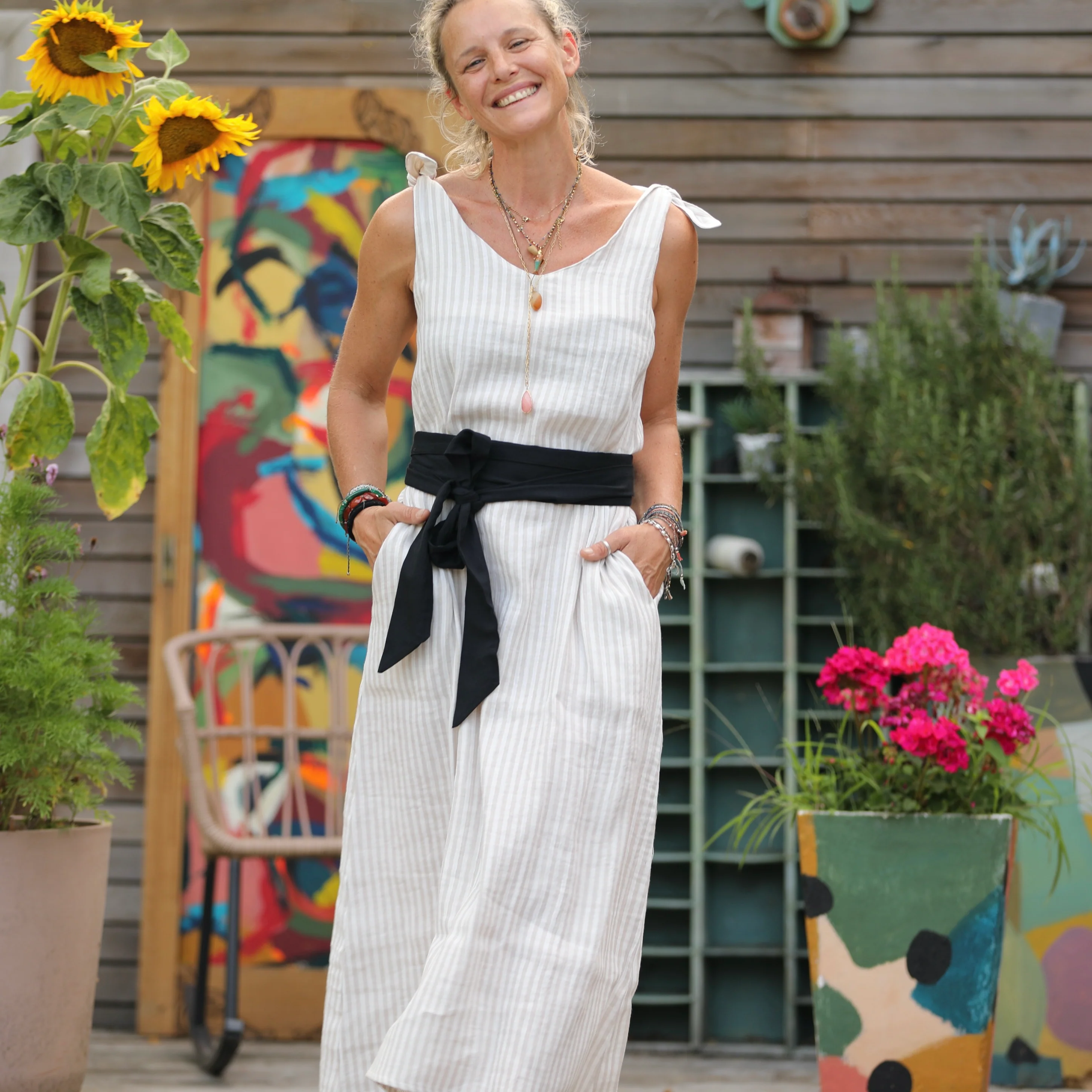 Ceinture Anita -lin bleu marine - Image 5