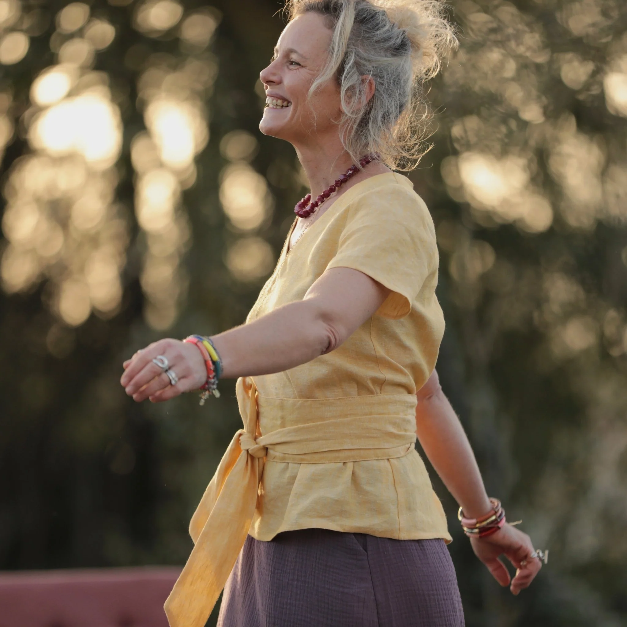 Ceinture Anita -Lin chiné jaune doux - Image 12
