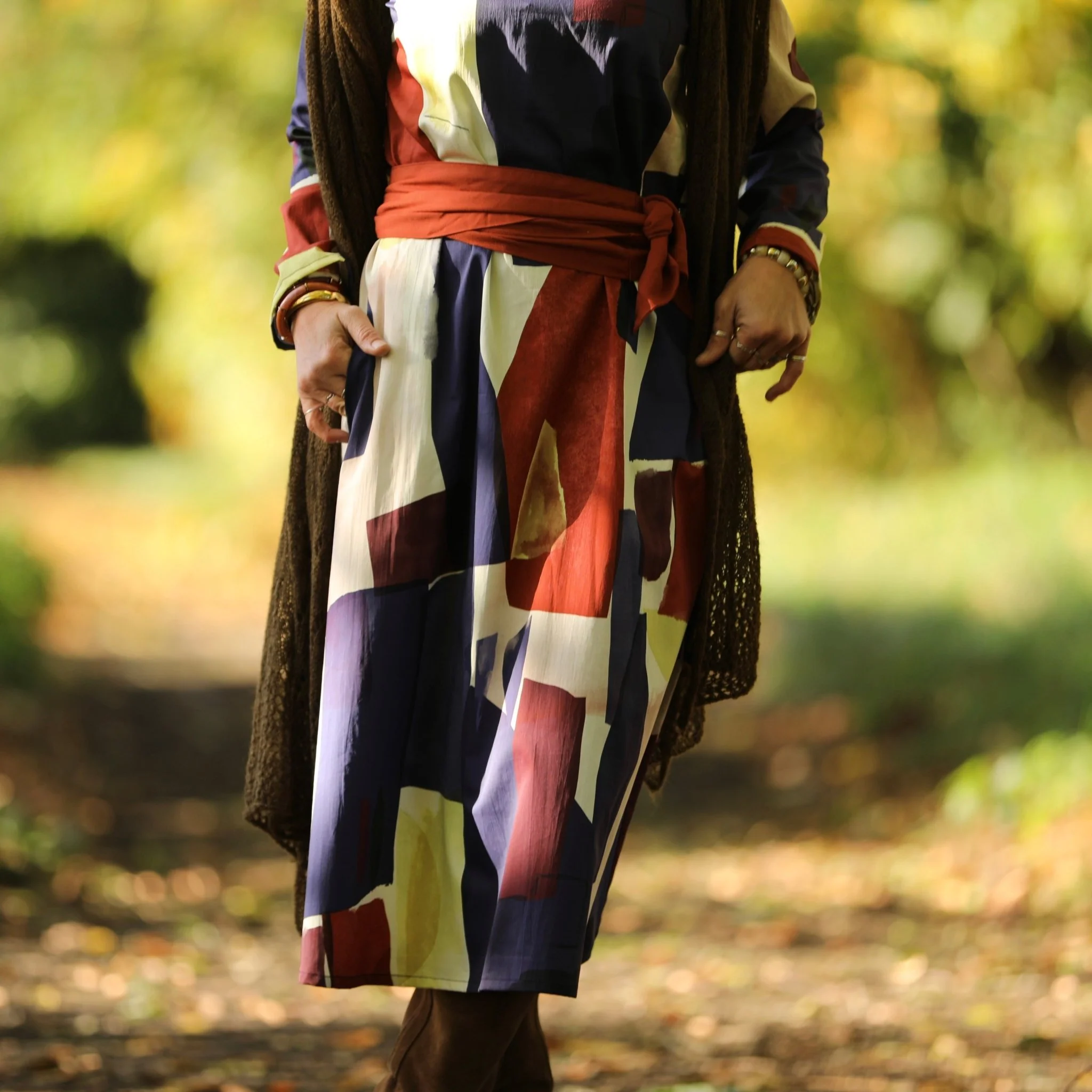 Ceinture Anita - sergé de viscose terracotta