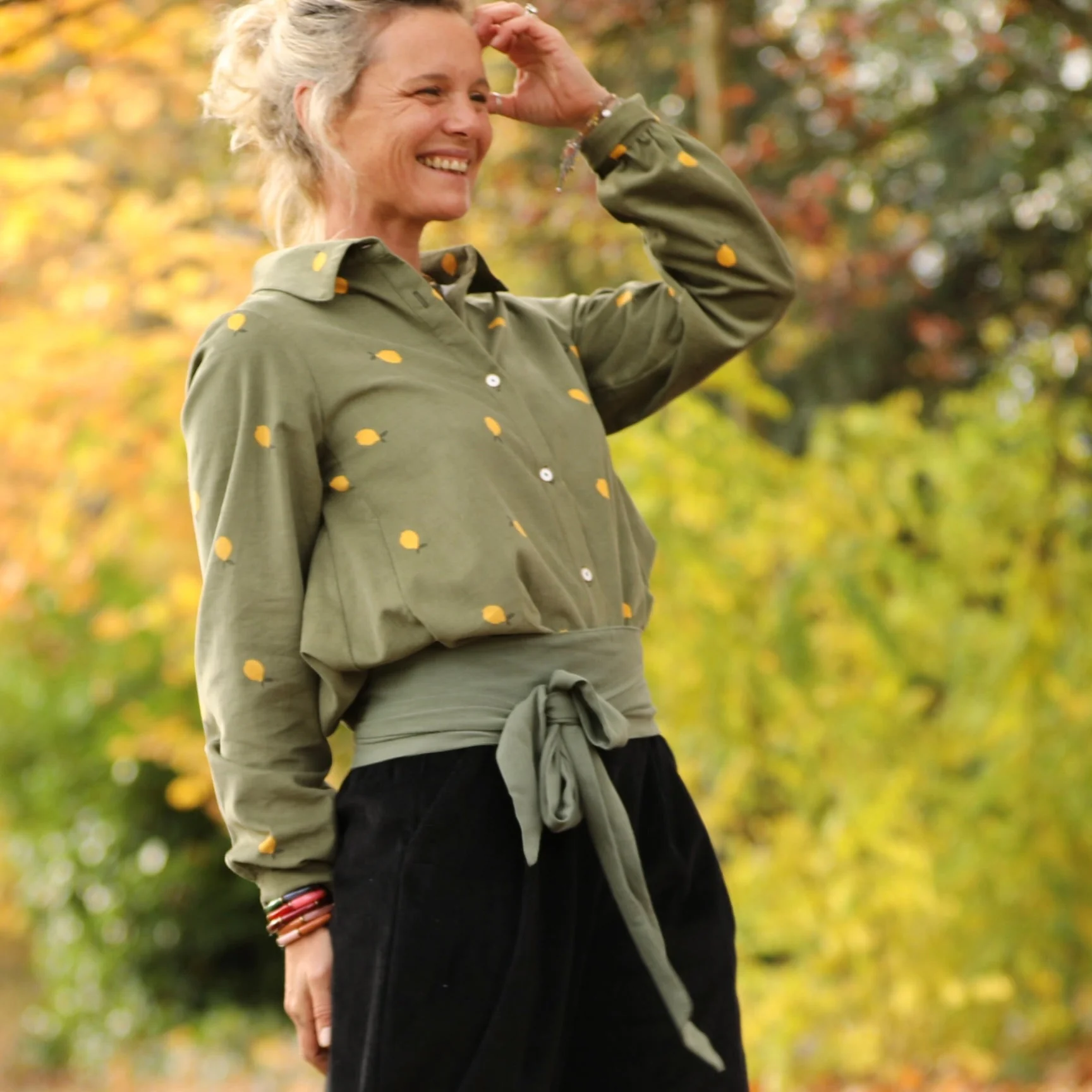 Ceinture Anita - viscose/lin kaki - Image 2